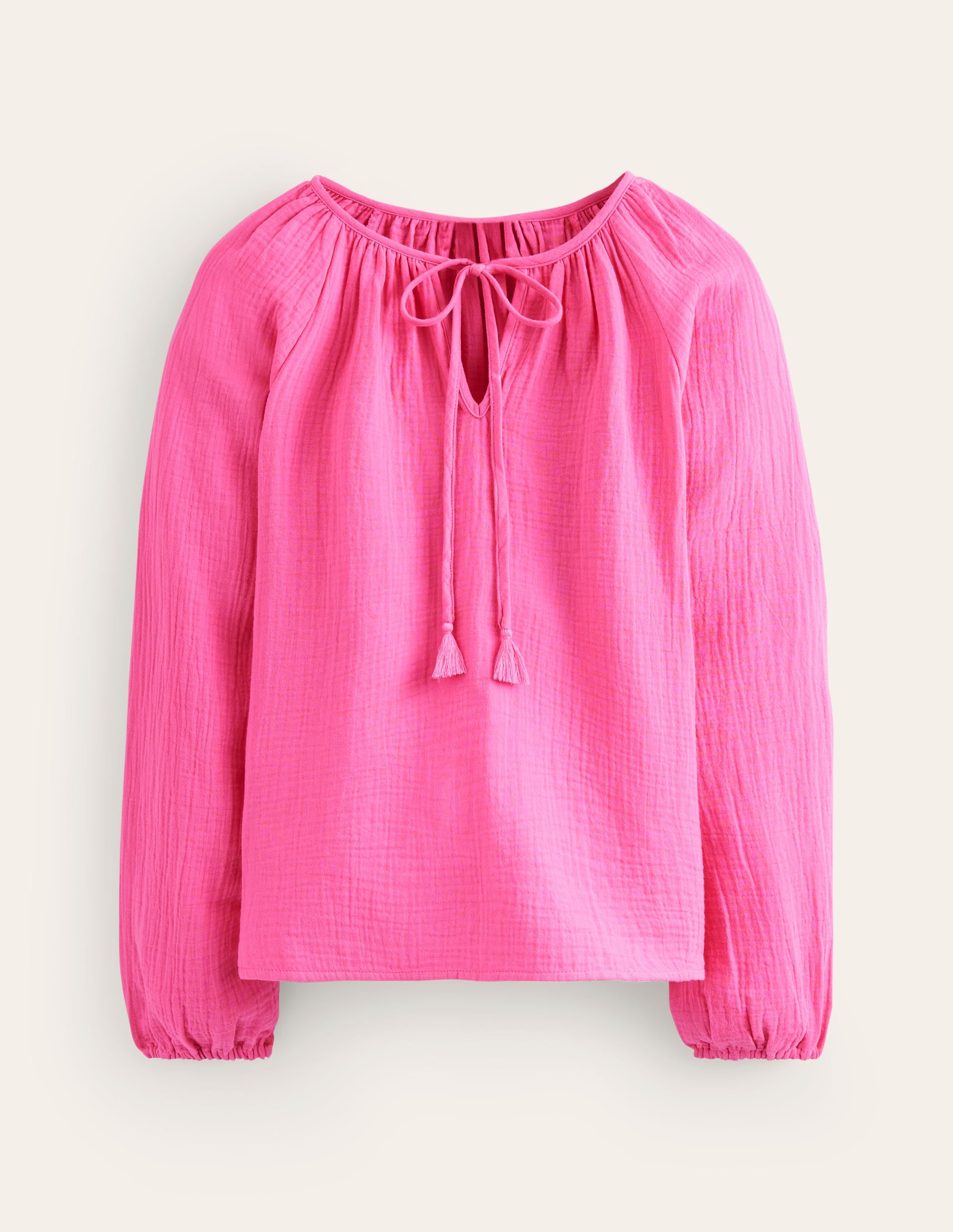 Serena Double Cloth Blouse-Sangria Sunset - Image 5