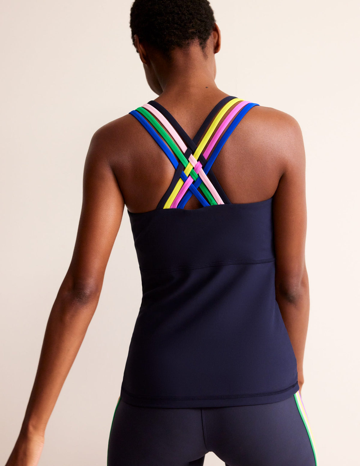 Cross Back Active Vest-Navy, Multi - Image 3