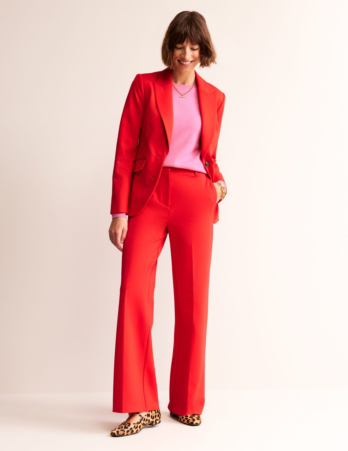 Marylebone Ponte Blazer-Hot Pepper