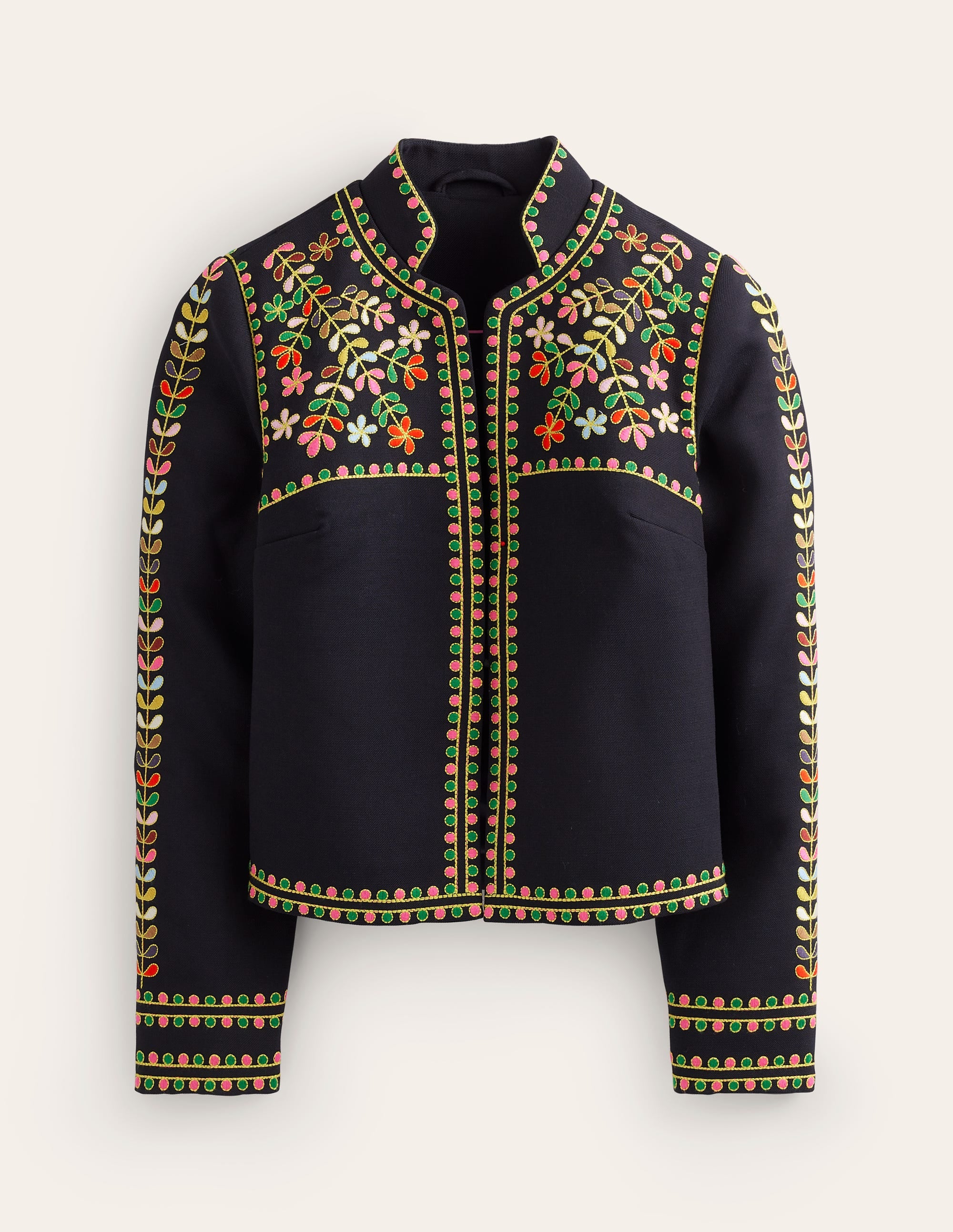 Embroidered Icon Jacket-Navy - Image 11