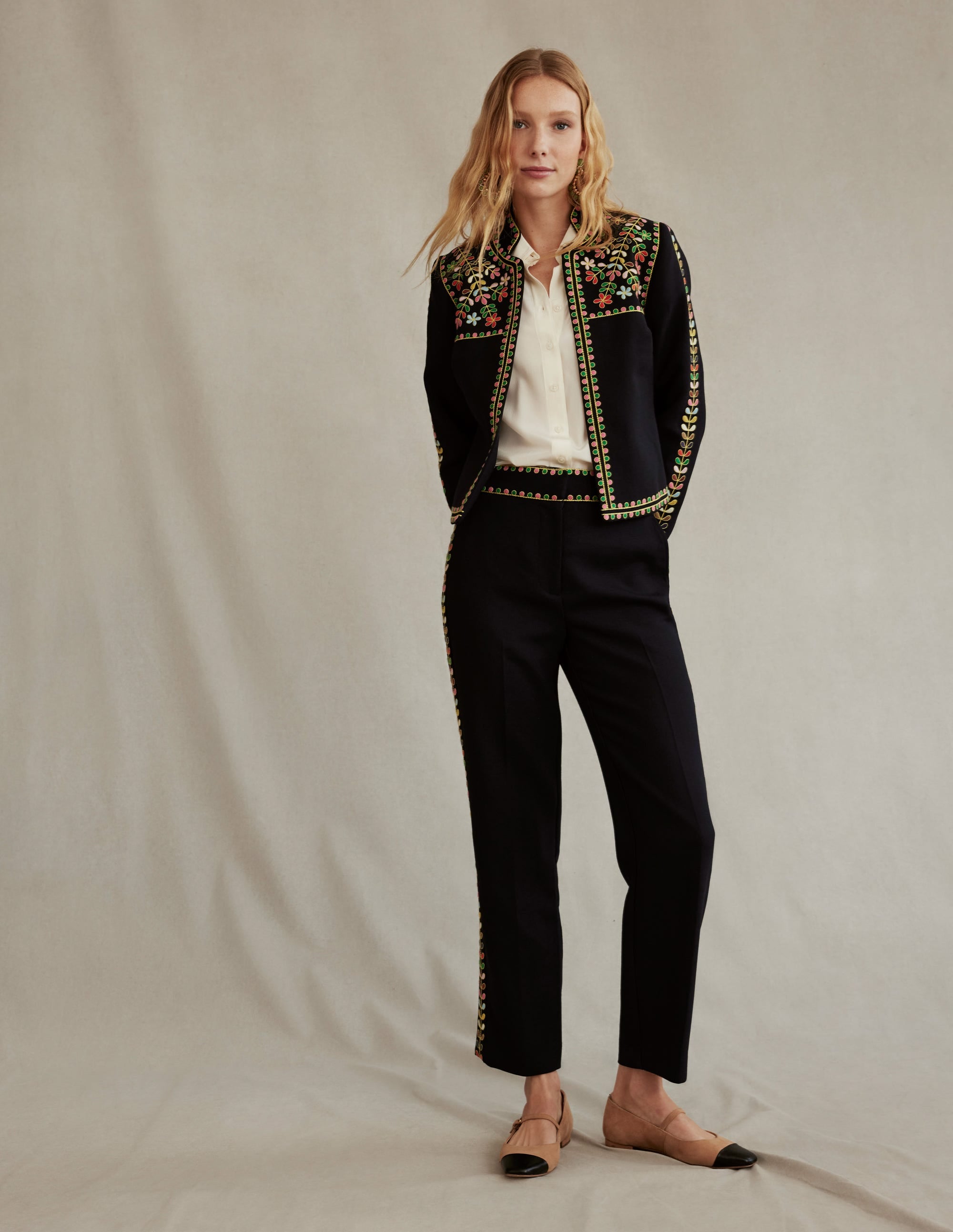 Embroidered Icon Jacket-Navy - Image 5