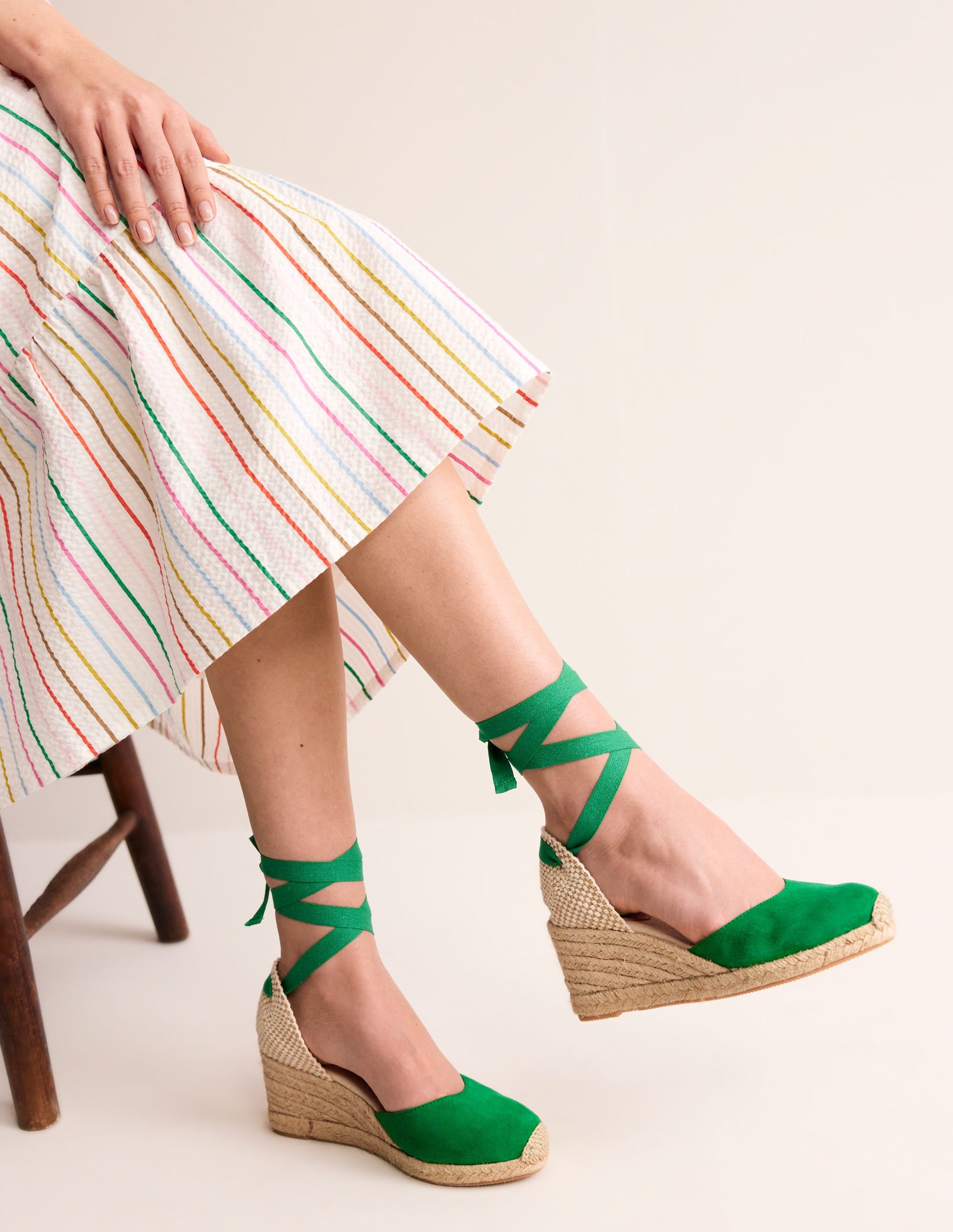 Cassie Espadrille Wedge-Sapling Green - Image 1