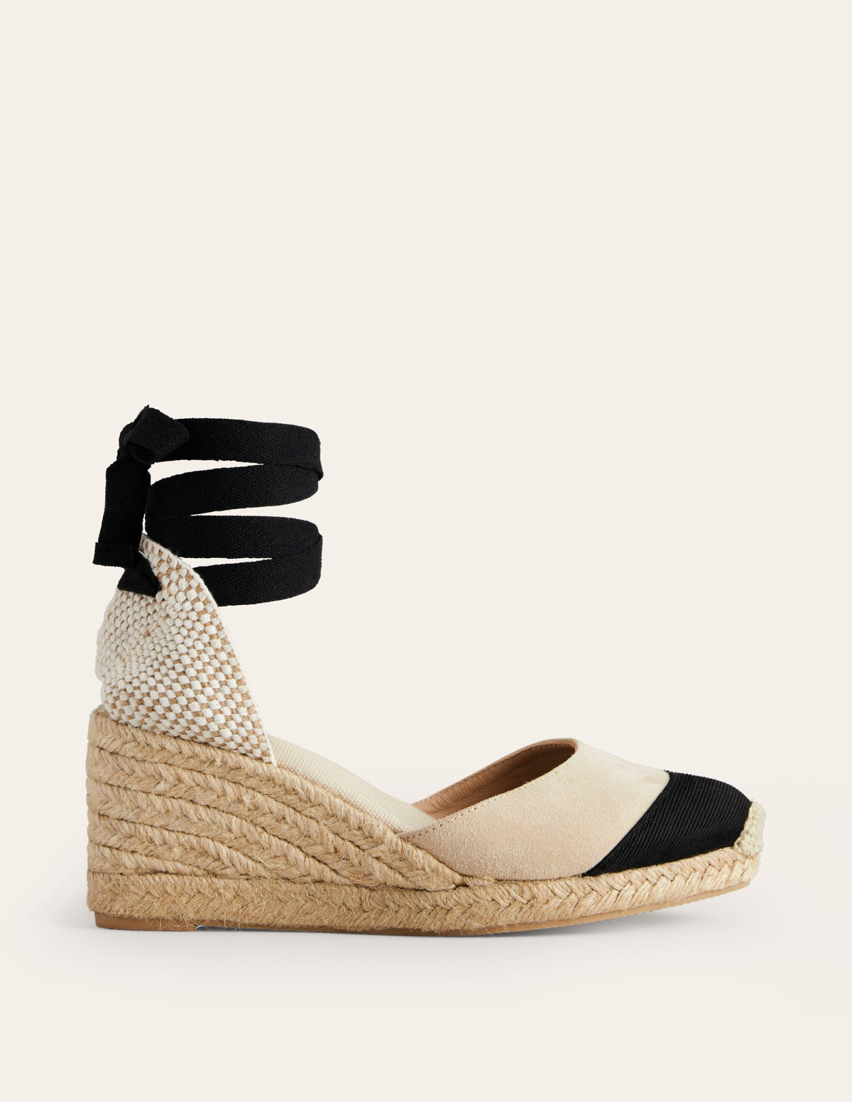 Cassie Espadrille Wedge-Oatmeal/ Black - Image 2