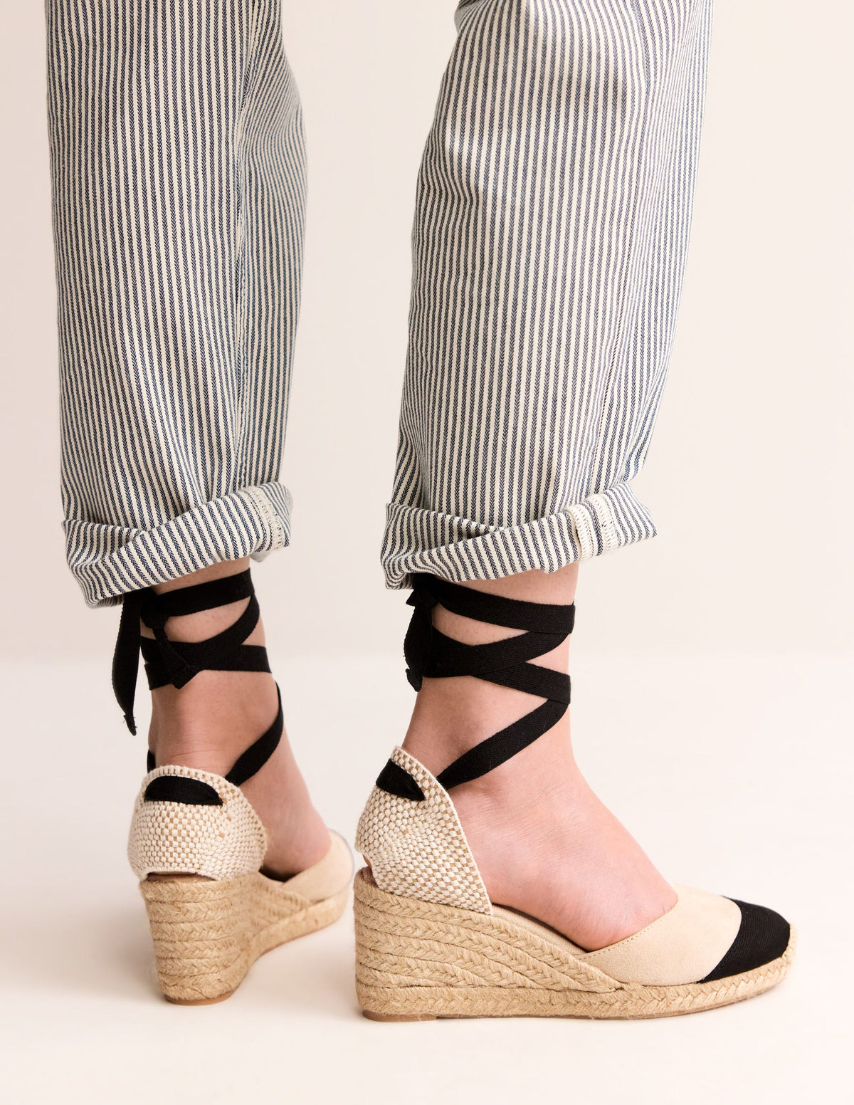 Cassie Espadrille Wedge-Oatmeal/ Black-1