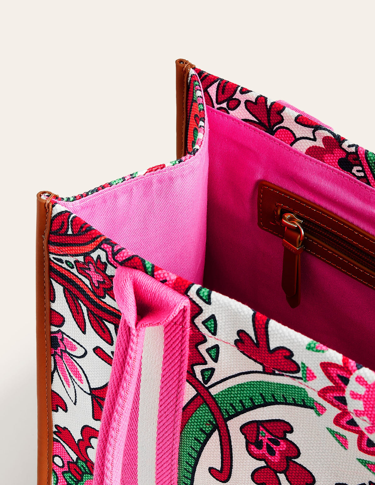 Tilda Canvas Tote Bag-Ivory, Fantastical Paisley - Image 4