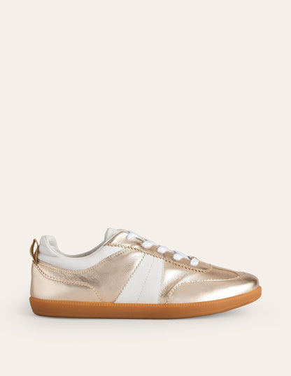 Erin Retro Tennis Sneakers-Gold Mix