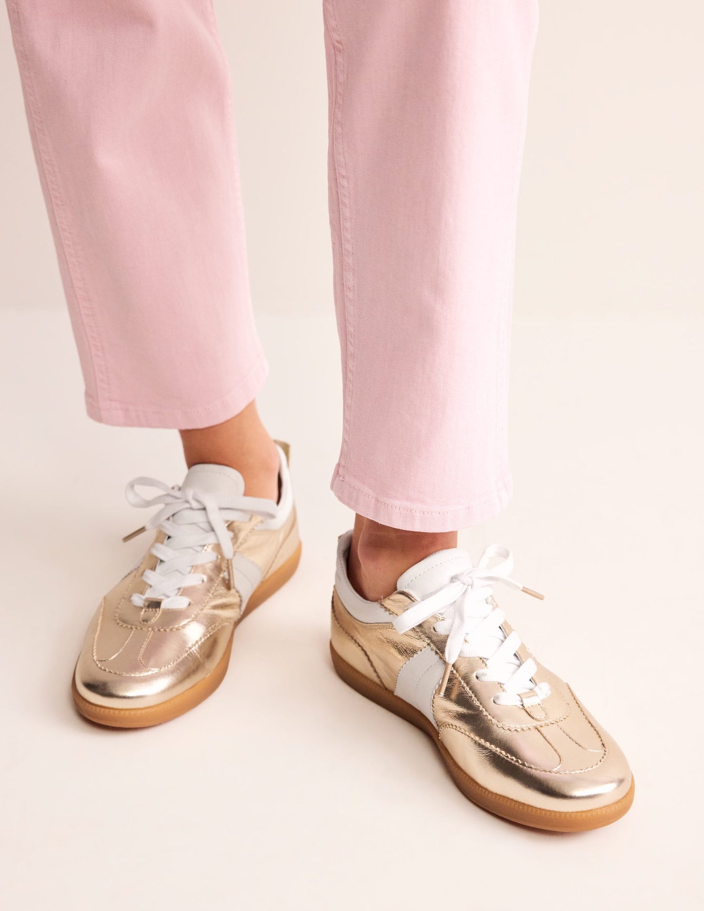 Erin Retro Tennis Sneakers-Gold Mix