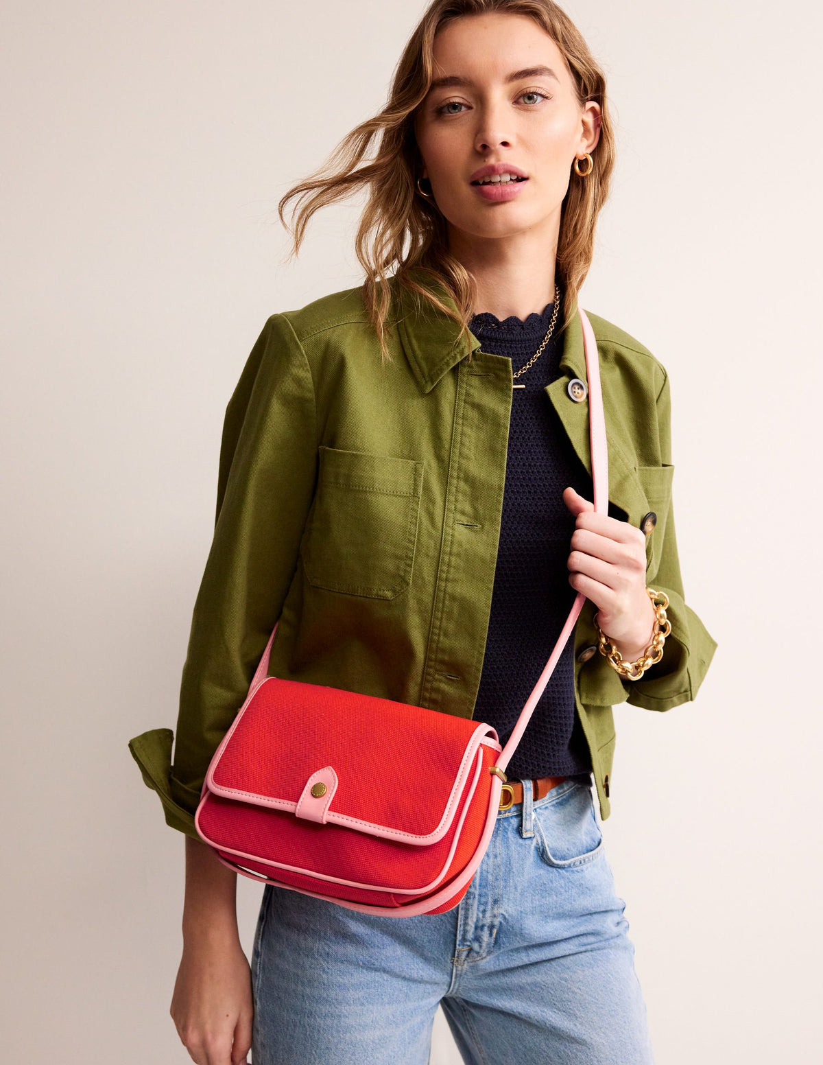Structured Cross-Body Bag-Firecracker - Image 1