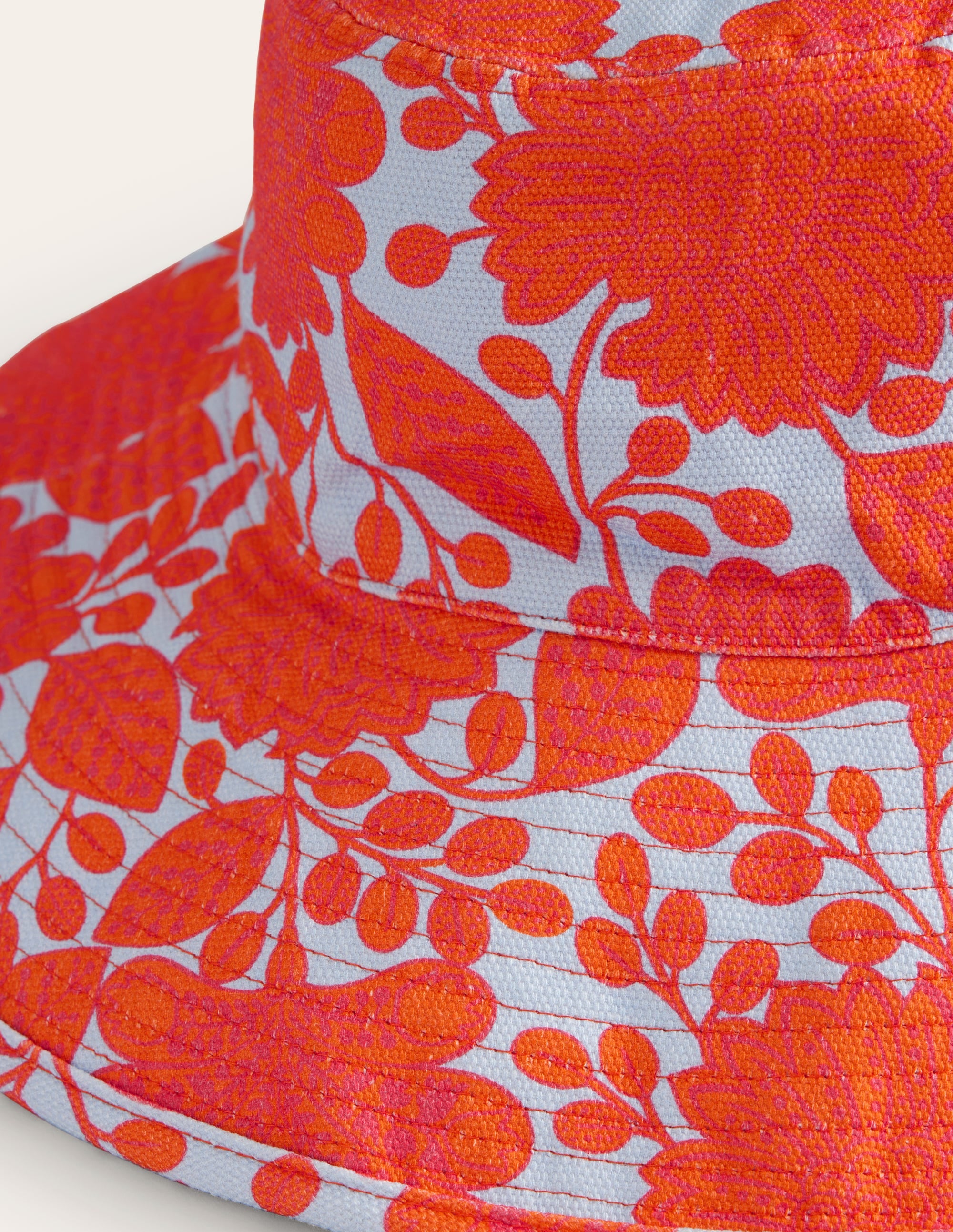 Printed Canvas Bucket Hat-Firecracker, Gardenia Swirl - Image 3