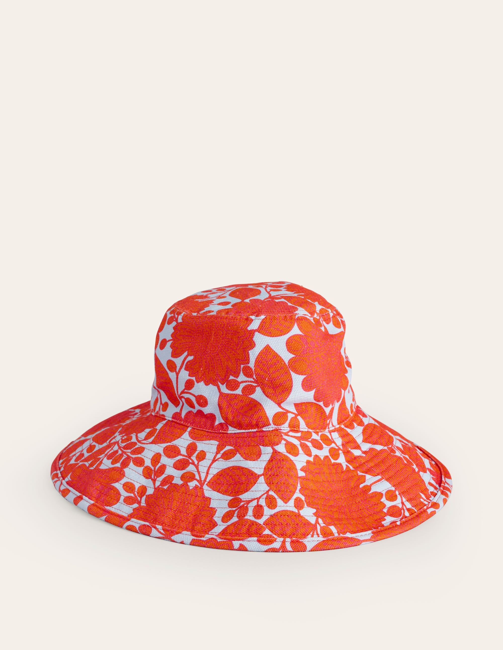 Printed Canvas Bucket Hat-Firecracker, Gardenia Swirl - Image 2