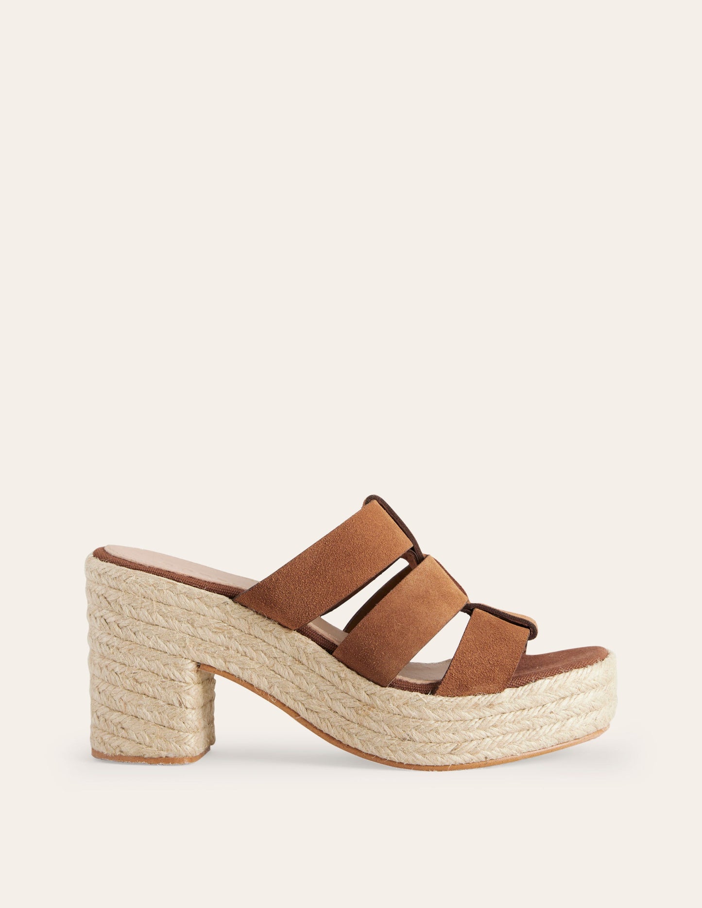 Heeled Espadrille Sandals-Tan