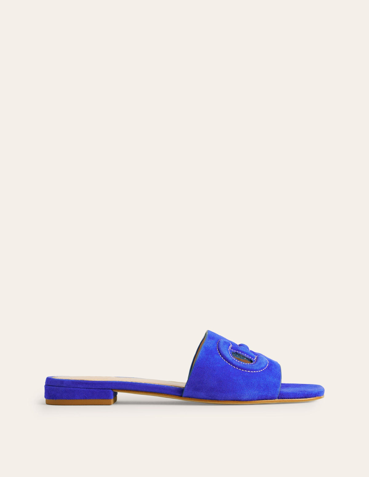 Stitch Cut Out Snaffle Sliders-Bright Blue-2