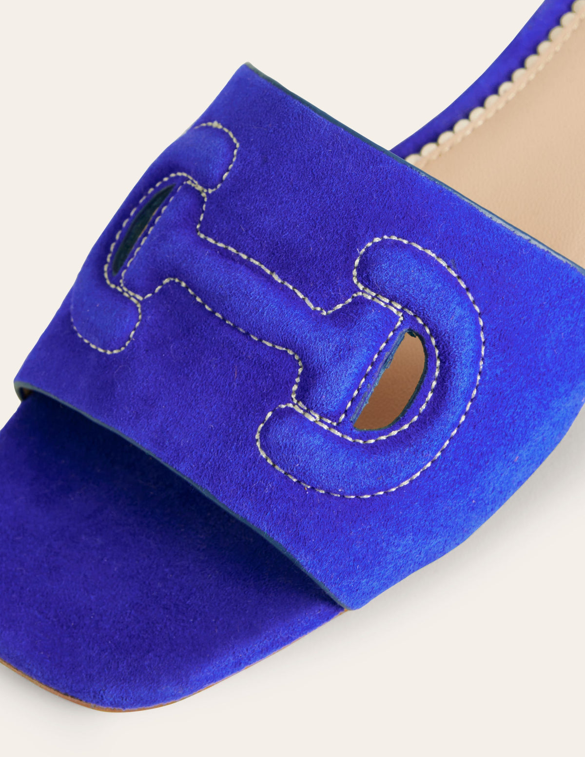 Stitch Cut Out Snaffle Sliders-Bright Blue - Image 4