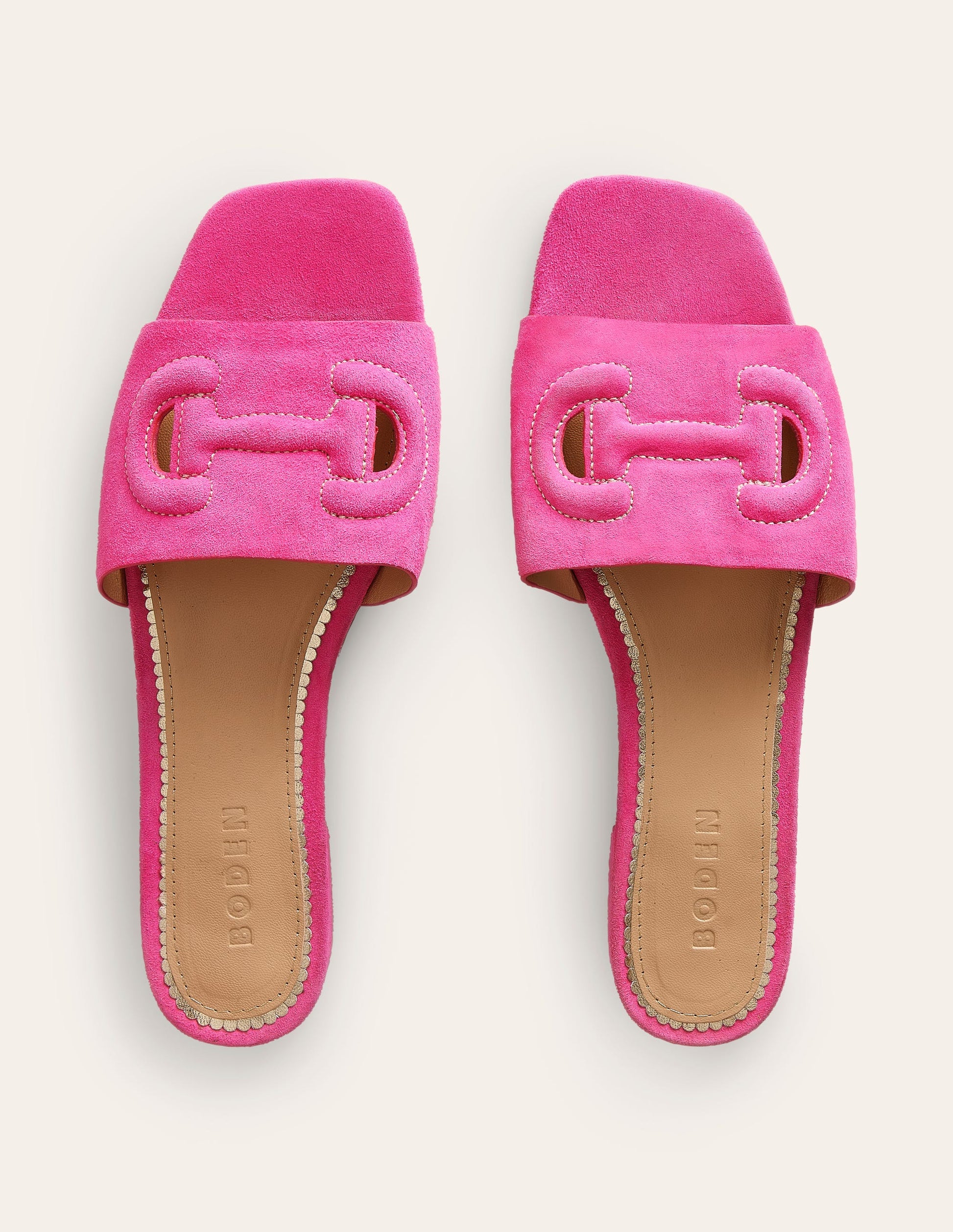 Stitch Cut Out Snaffle Sliders-Festival Pink-5