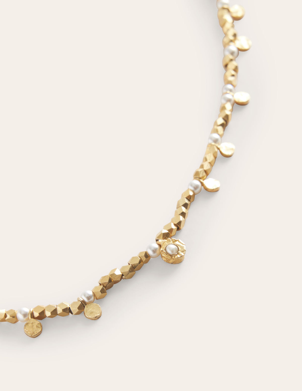Layering Bead Necklace-Gold - Image 3
