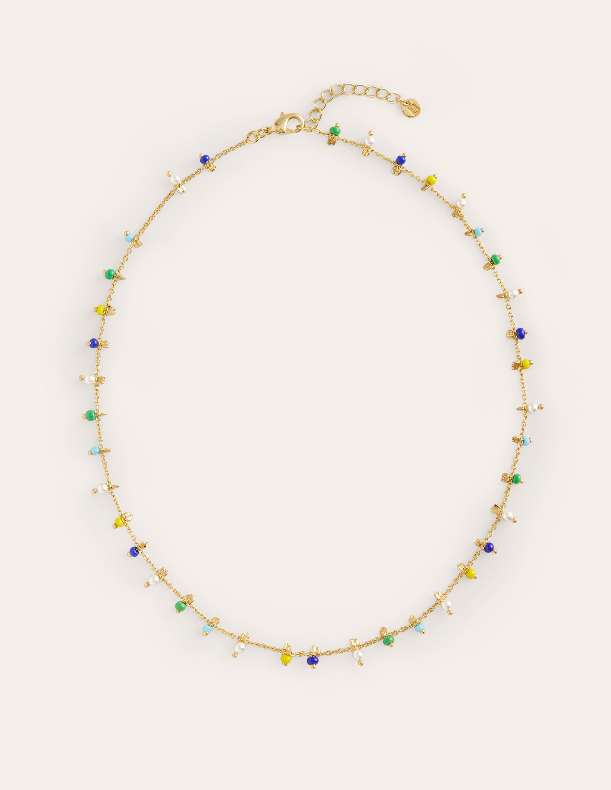 Layering Disk Necklace-Blue Multi-2