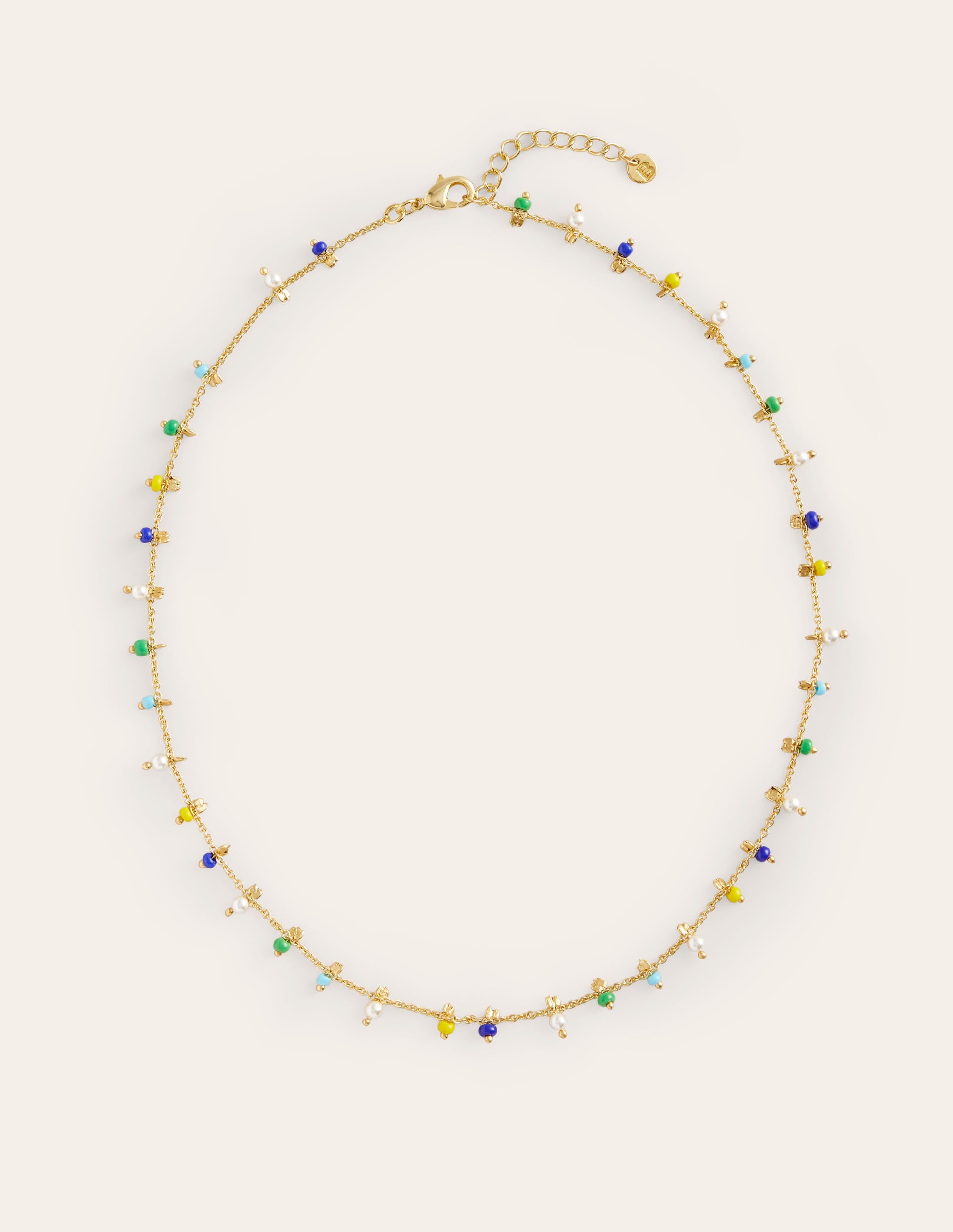 Layering Disk Necklace-Blue Multi - Image 2