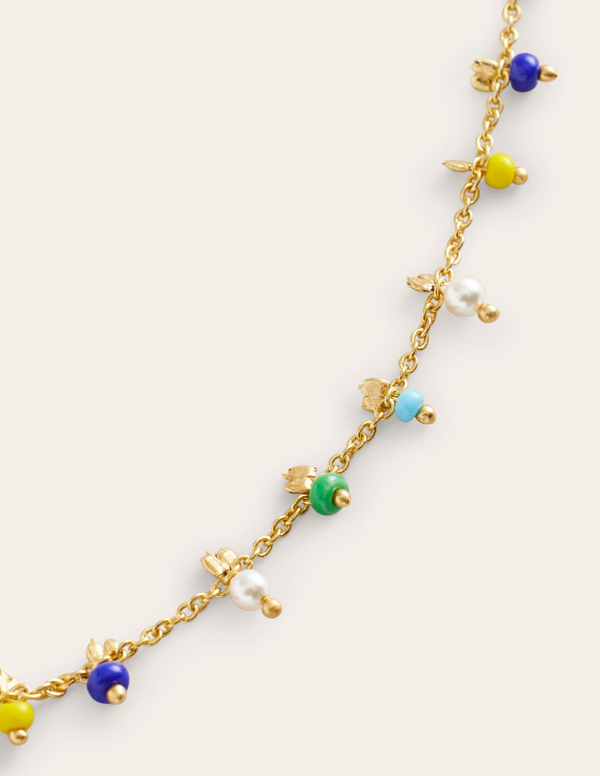 Layering Disk Necklace-Blue Multi-3