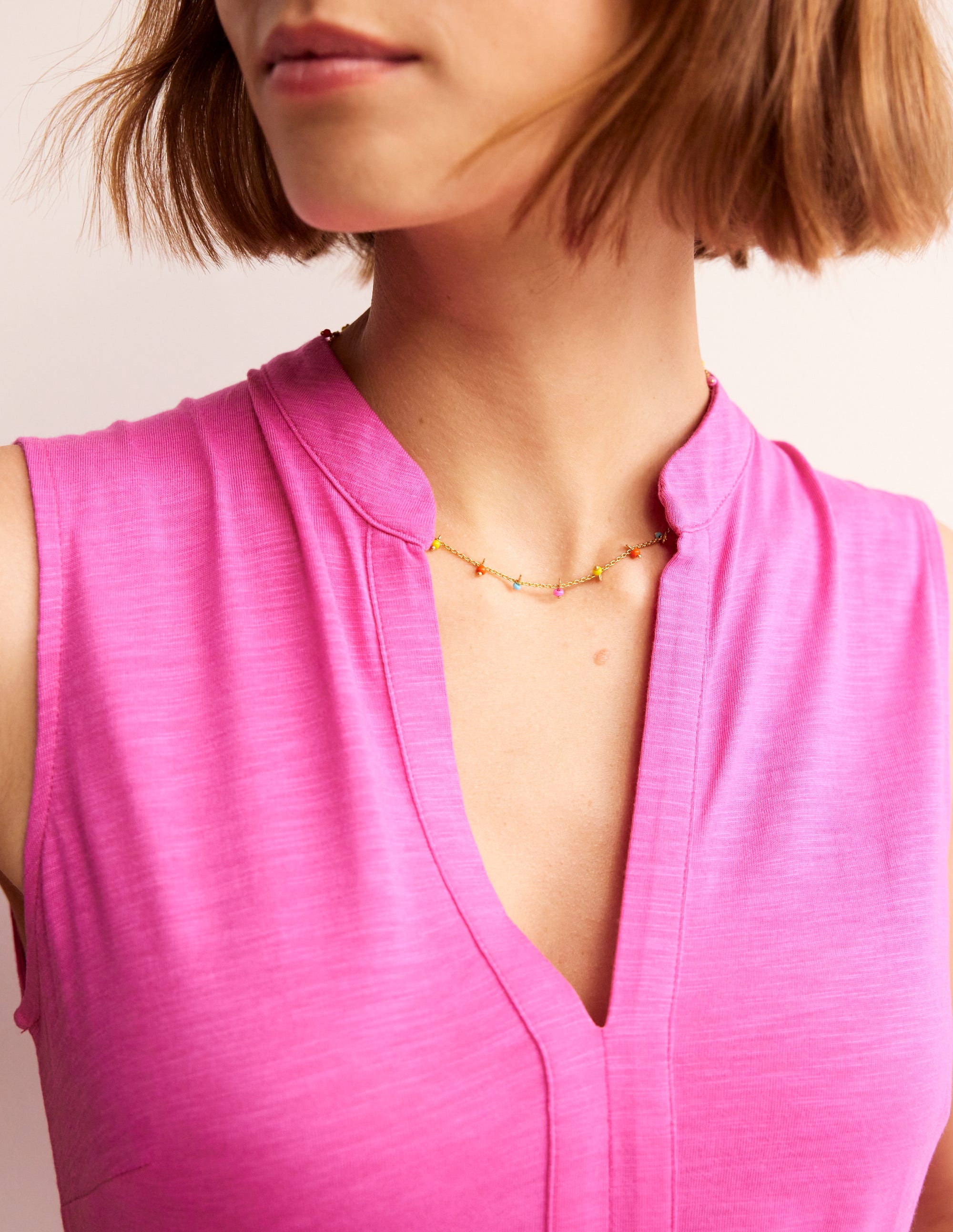 Layering Disk Necklace-Bright Multi - Image 1