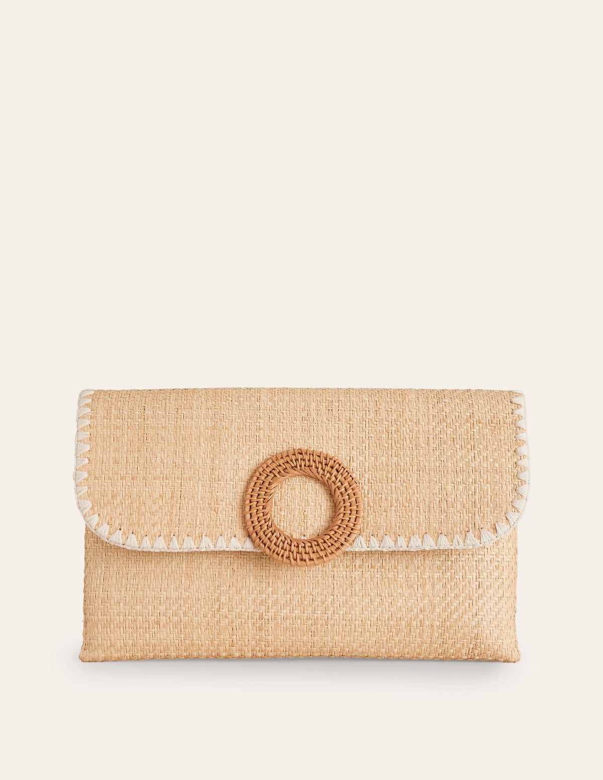 Raffia Clutch Bag-Natural - Image 2