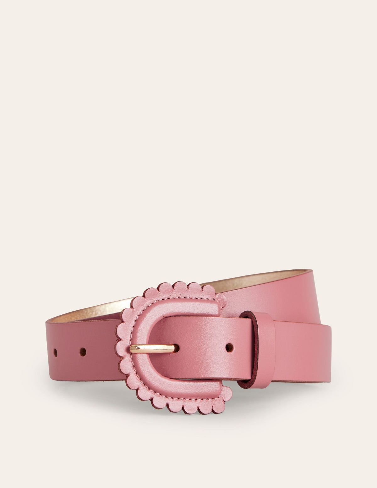 Scallop Buckle Belt-Rose Pink - Image 2
