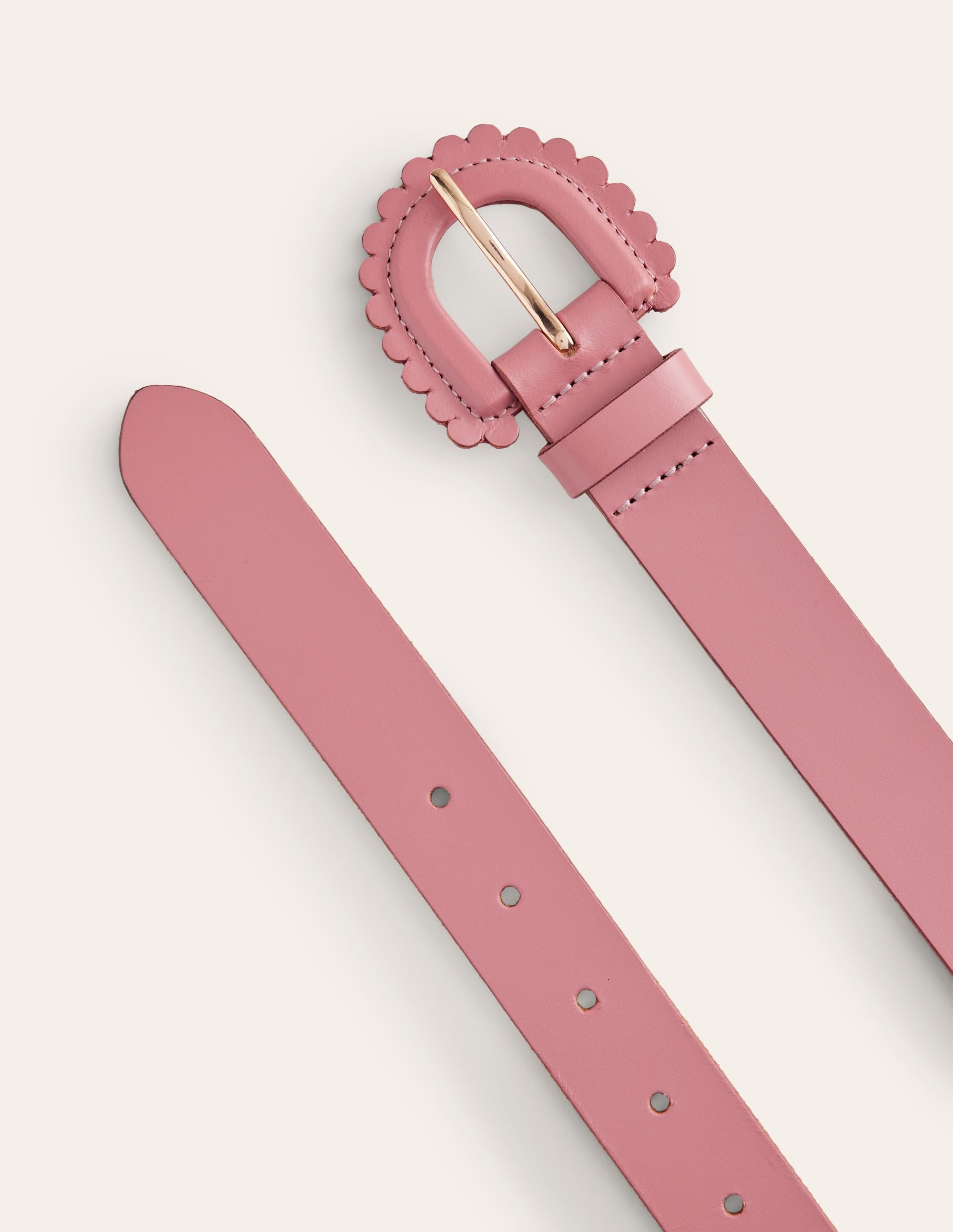 Scallop Buckle Belt-Rose Pink - Image 3