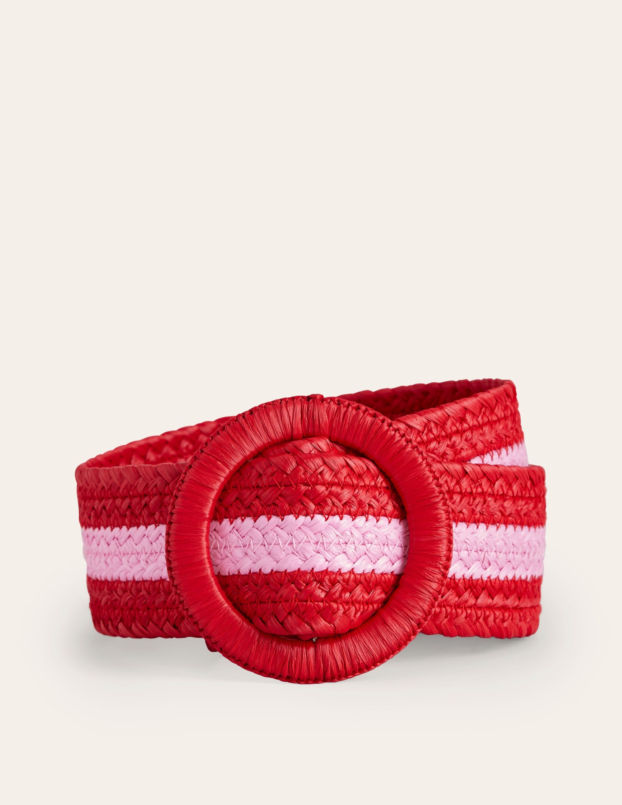 Stripe Belt-Post Box Red and Pink - Image 1