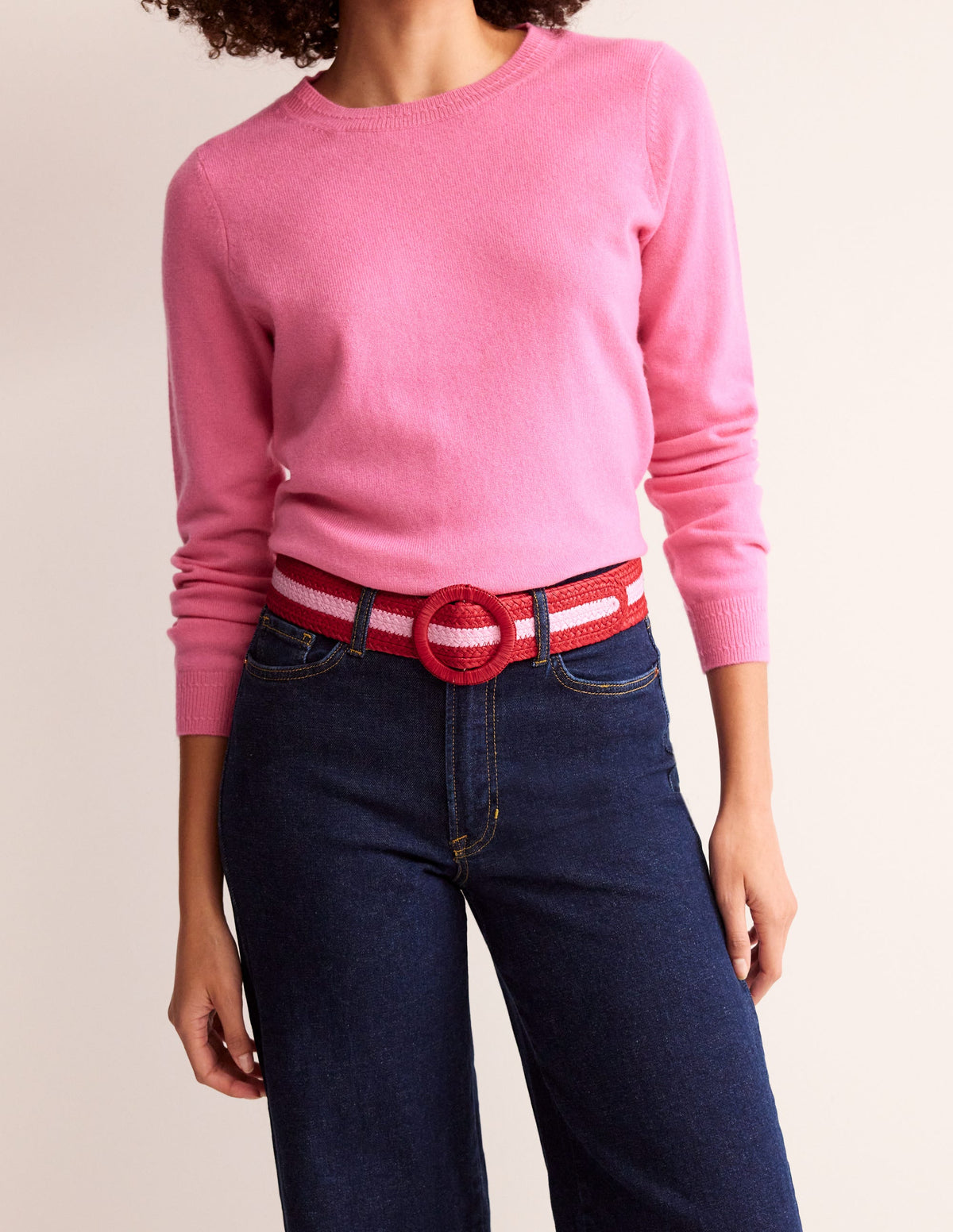 Stripe Belt-Post Box Red and Pink-2