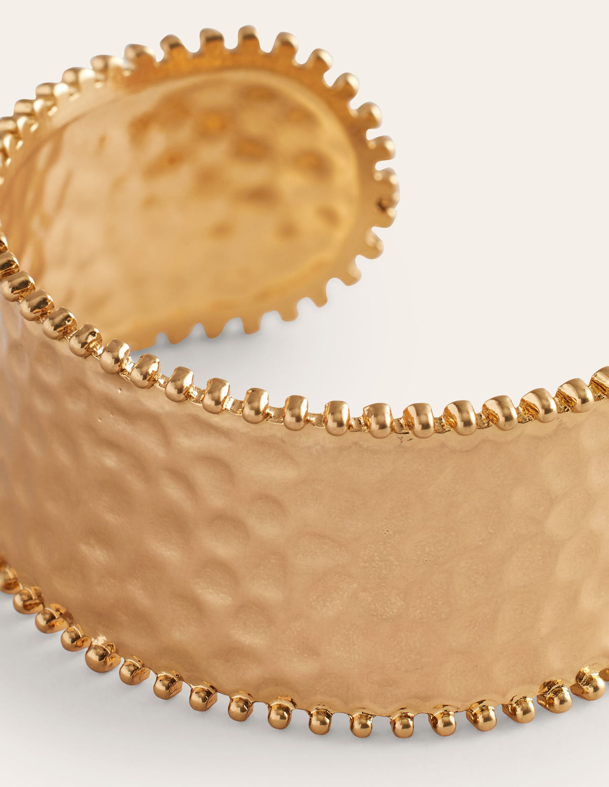 Hammered Cuff Bracelet-Gold - Image 3