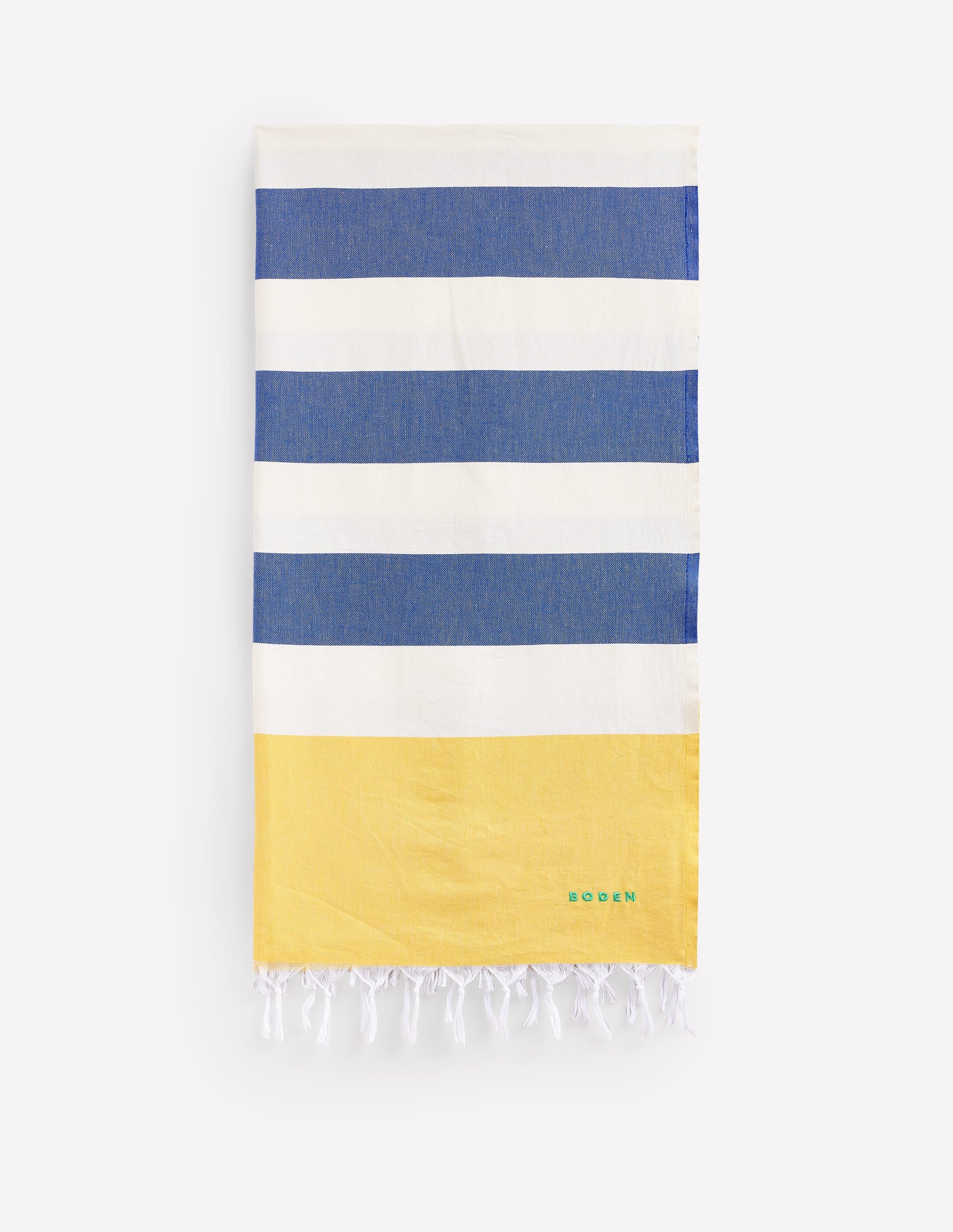 Hammam Towel-Mimosa Yellow and Bright Blue - Image 1