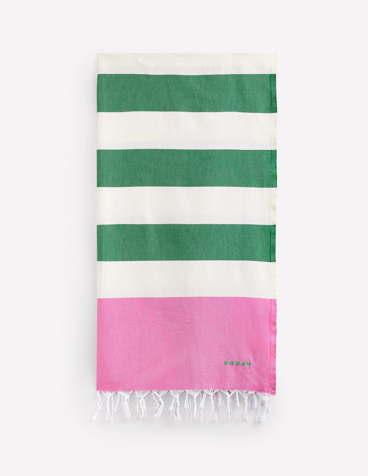 Hammam Towel-Party Pink and Green
