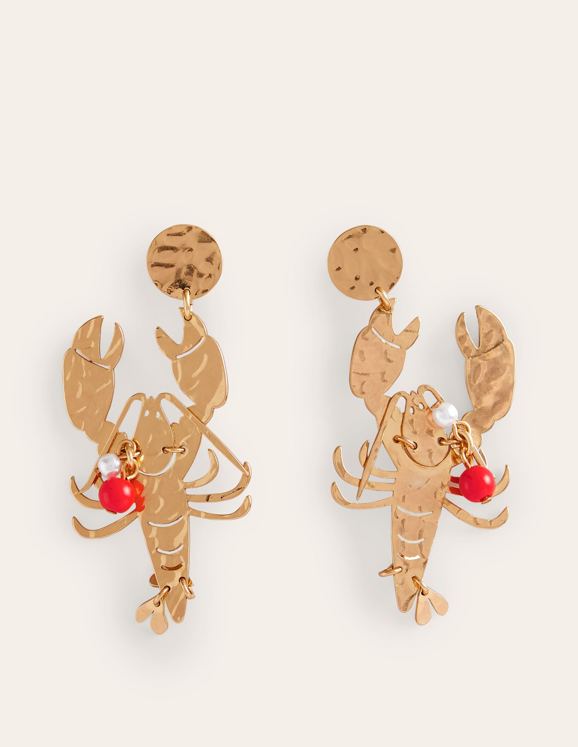 Metal Cut-Out Earrings-Lobster - Image 1