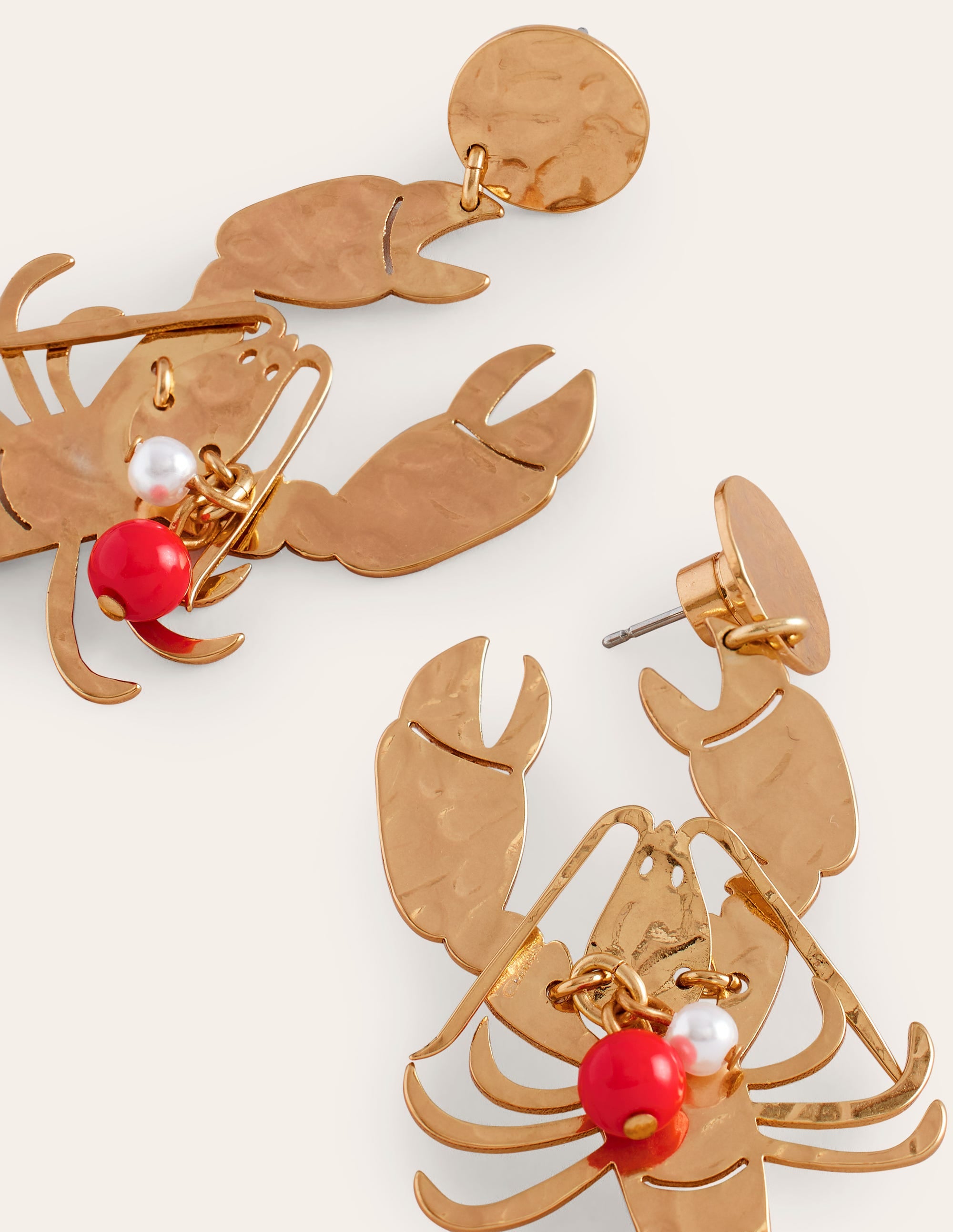 Metal Cut-Out Earrings-Lobster - Image 3