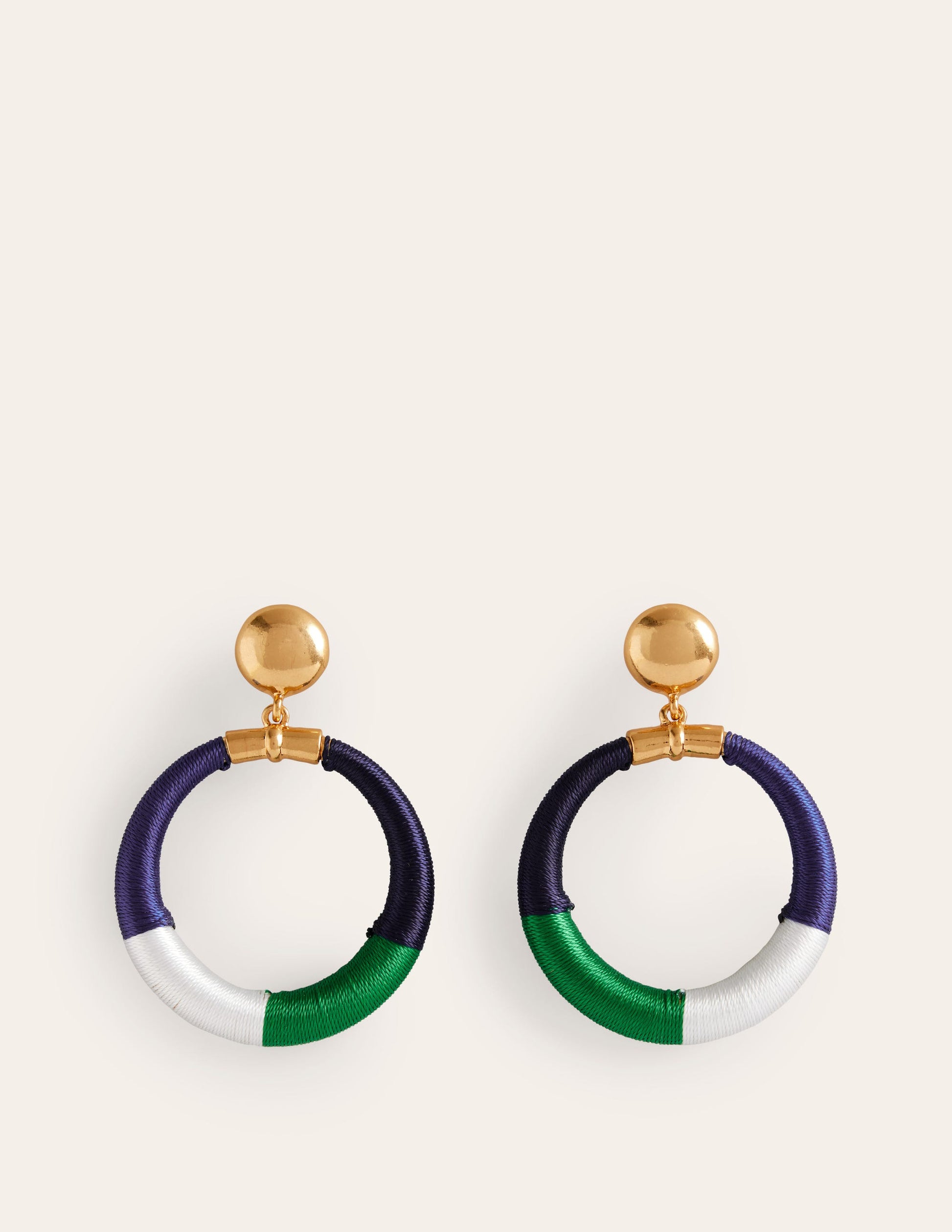 Mega Wrapped Ring Earrings-Blue-2