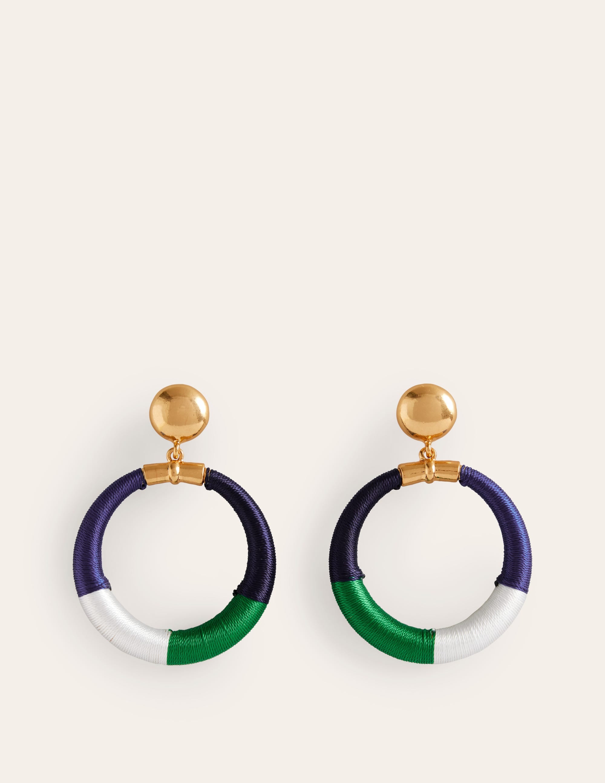 Mega Wrapped Ring Earrings-Blue - Image 2