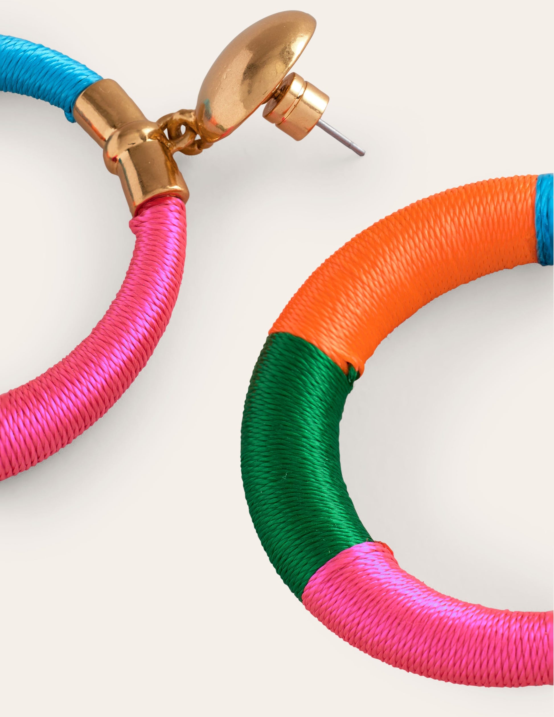Mega Wrapped Ring Earrings-Pink-3