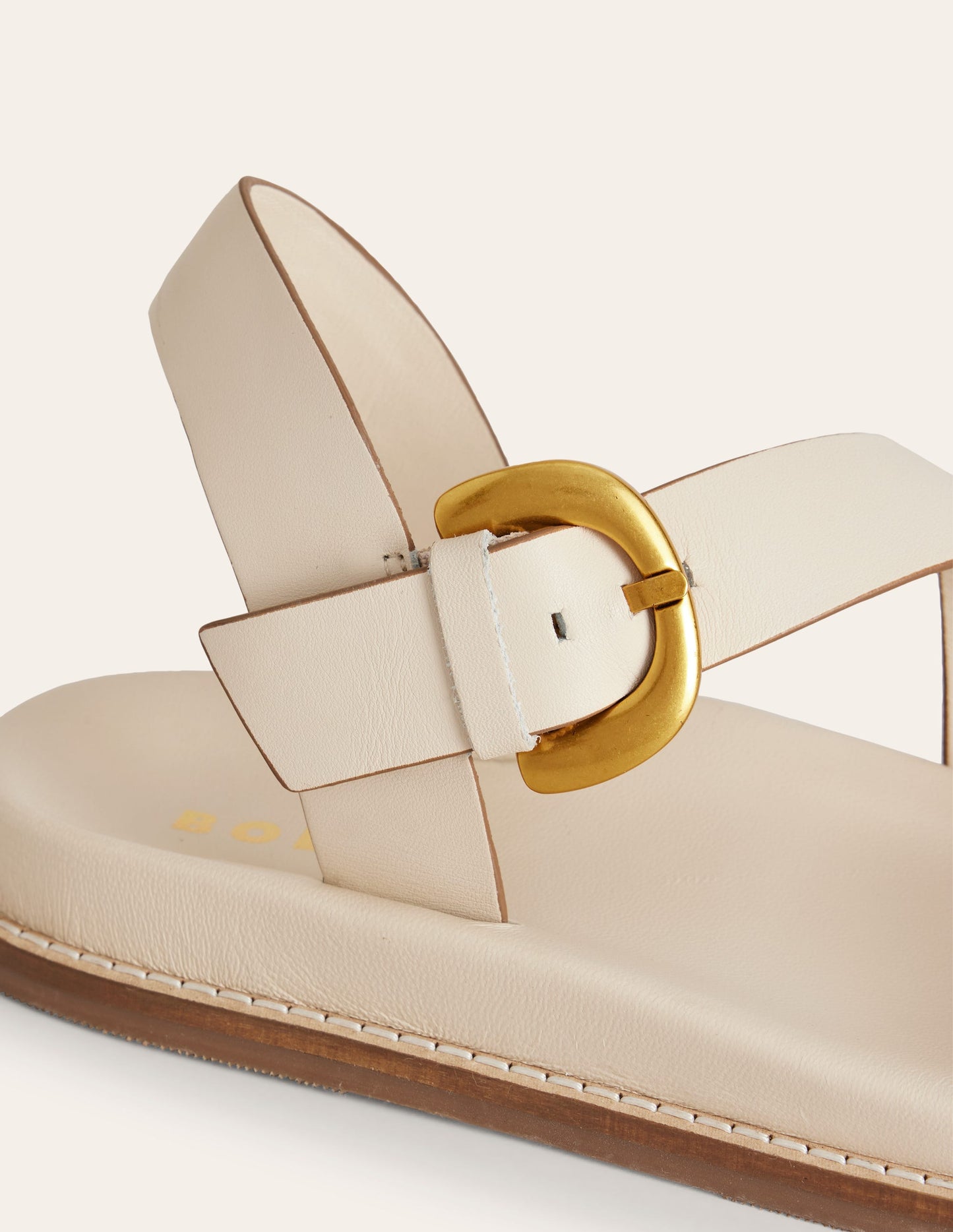 Chunky Buckle Sandal-Ivory