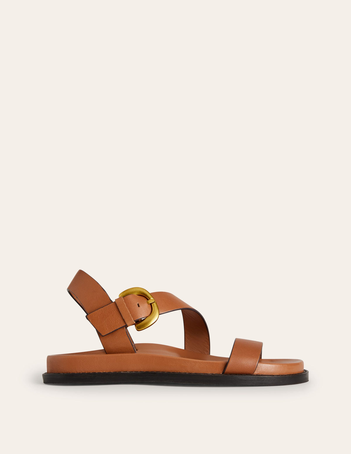 Chunky Buckle Sandal-Tan-2
