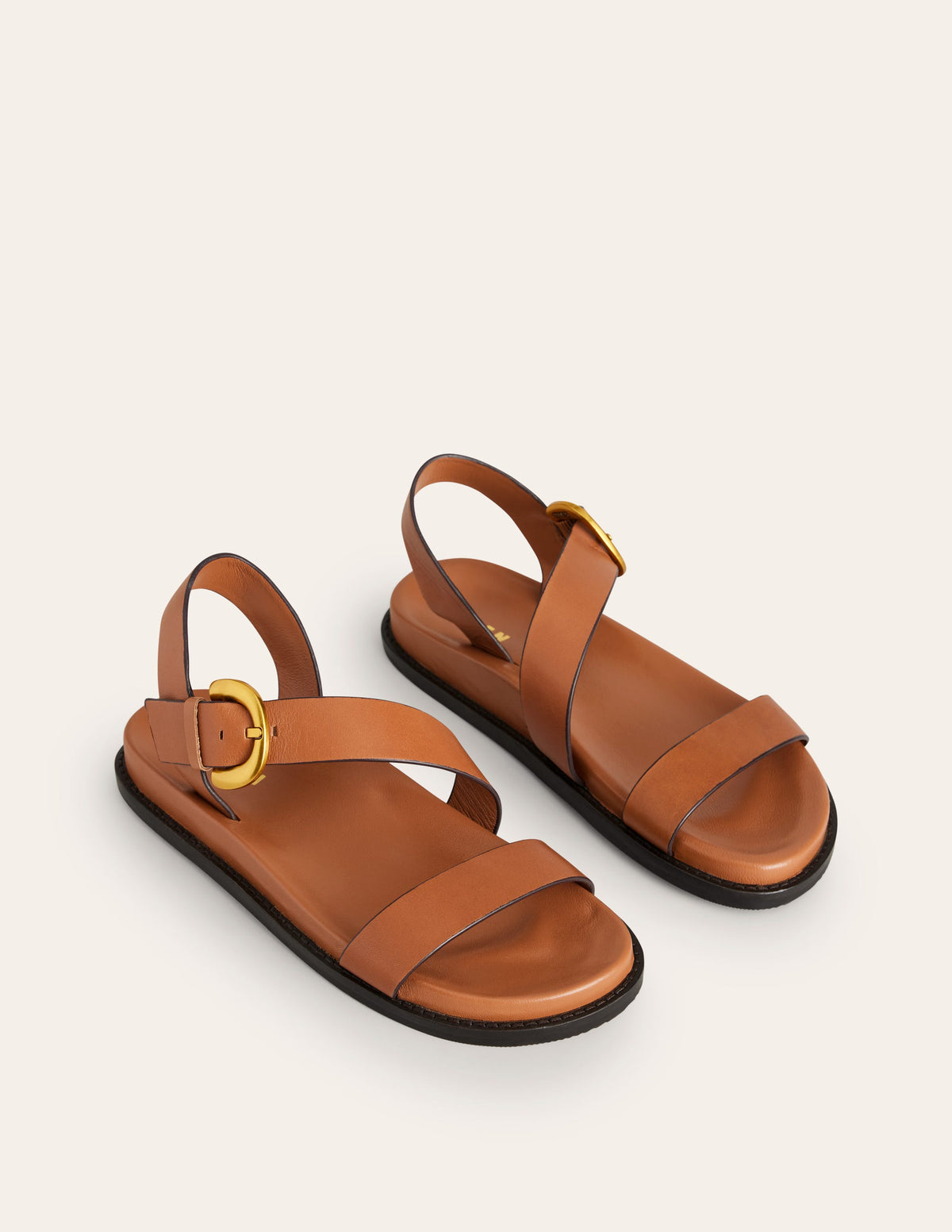Chunky Buckle Sandal-Tan - Image 3