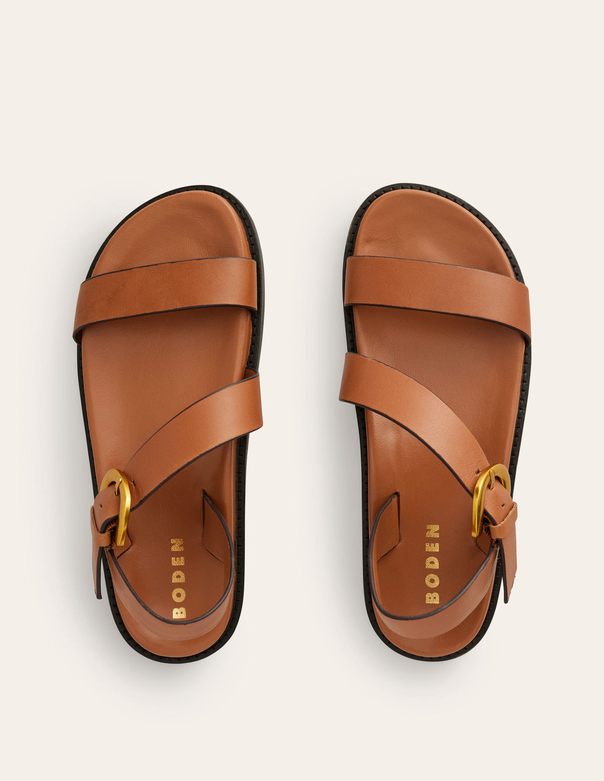 Chunky Buckle Sandal-Tan-5