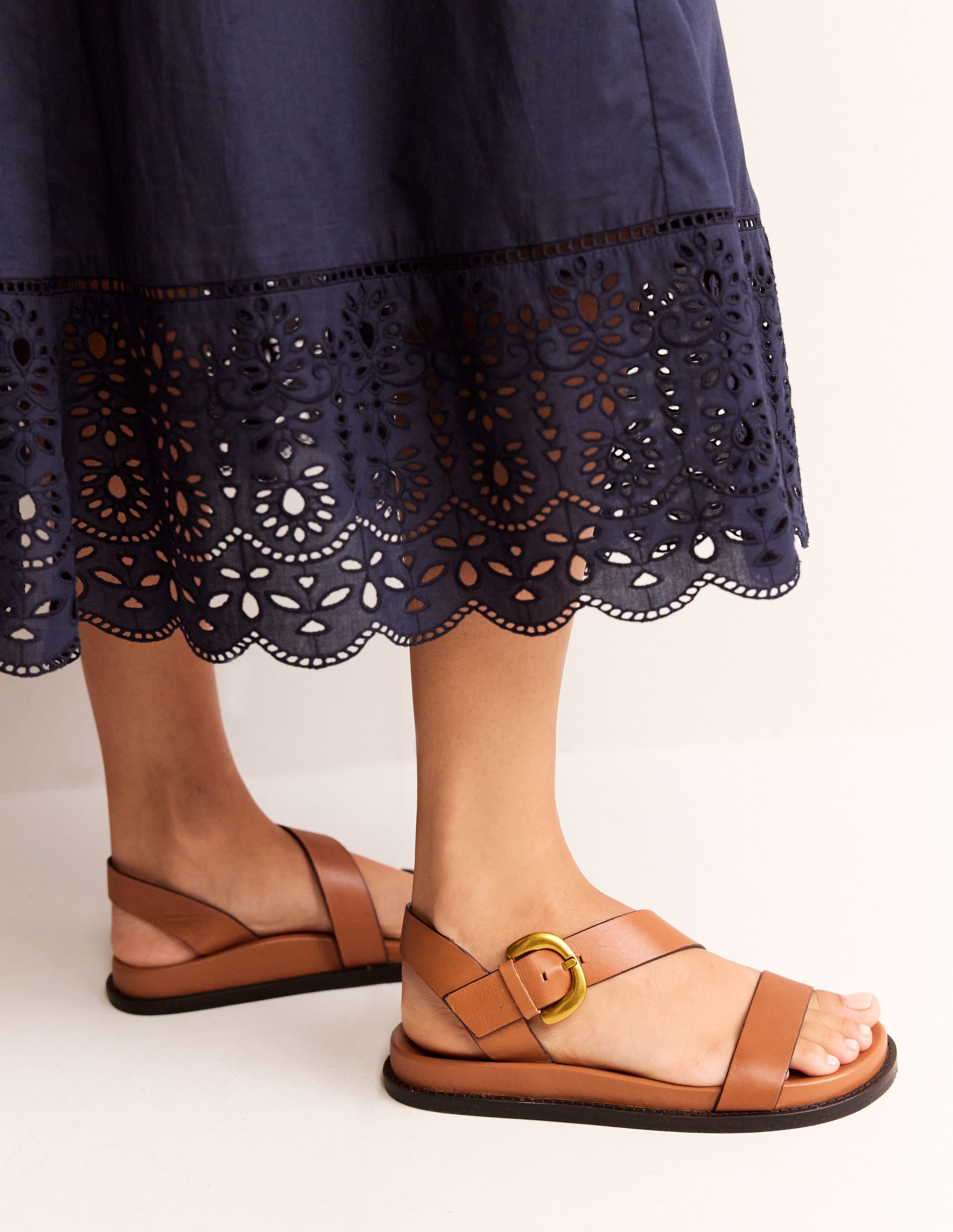 Chunky Buckle Sandal-Tan - Image 1