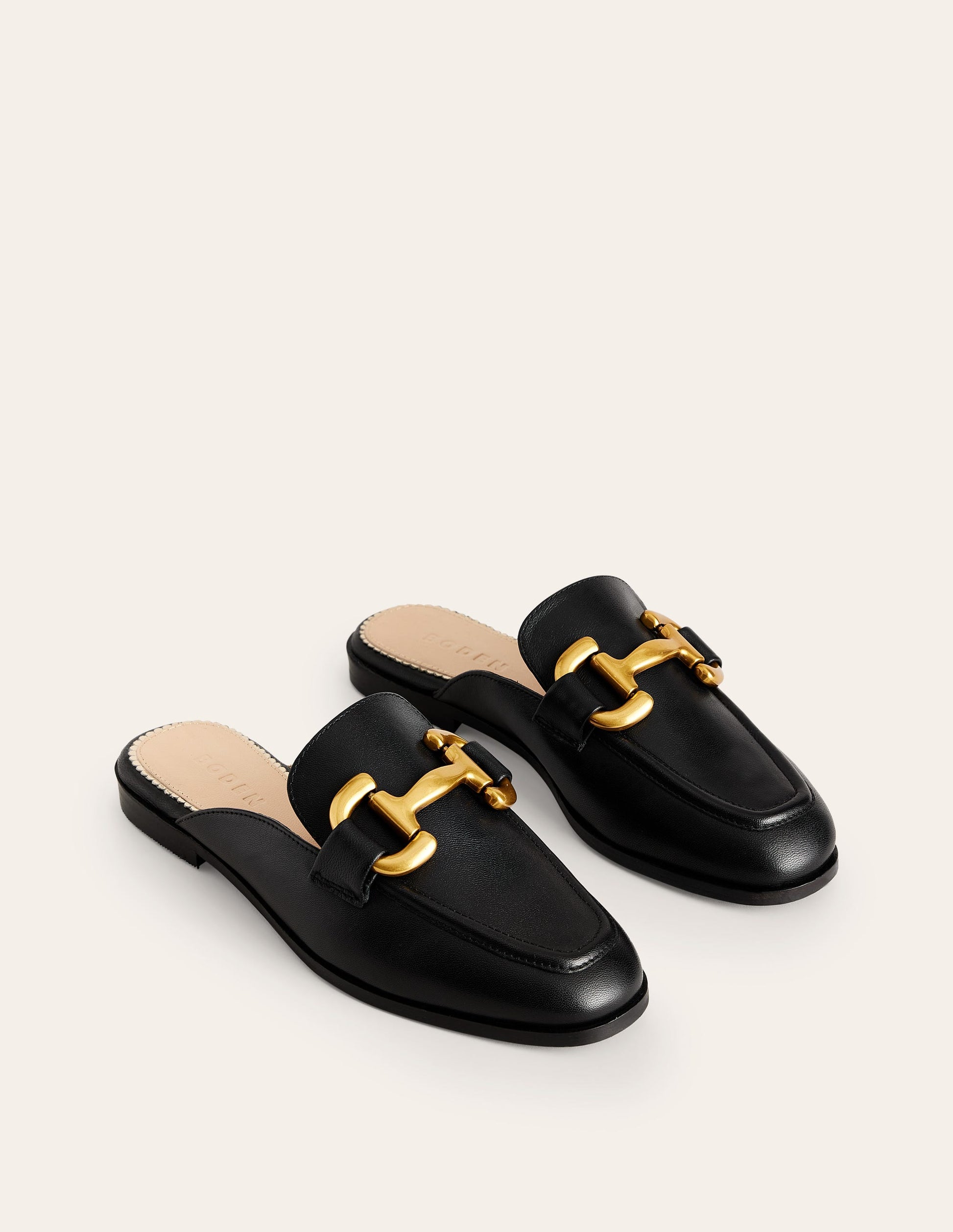 Iris Snaffle Mule Loafers-Black-4