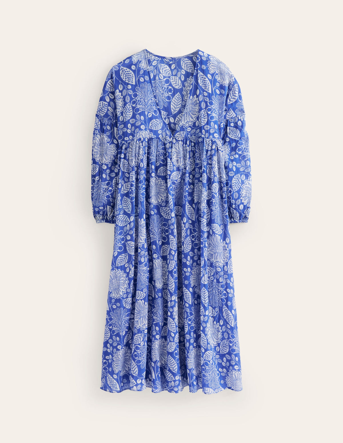 Sarah Maxi Kaftan Dress-Surf The Web, Gardenia Swirl-5