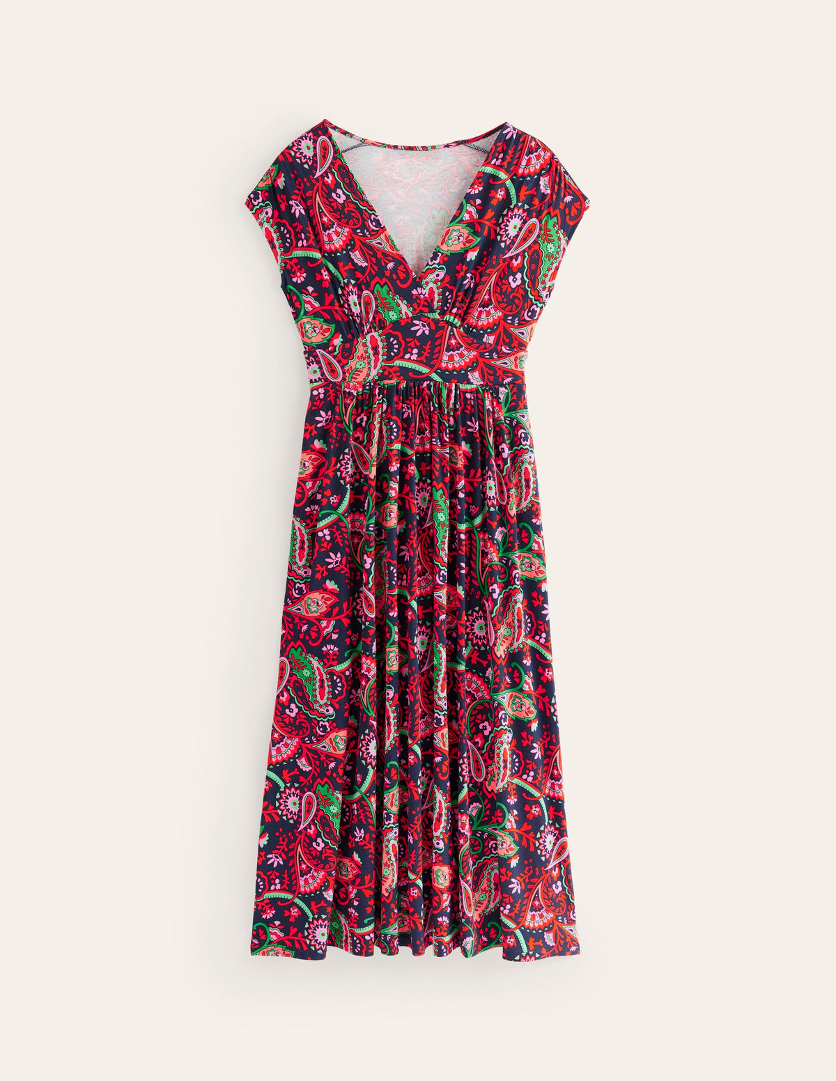 Vanessa Wrap Jersey Maxi Dress-French Navy, Fantastical-6