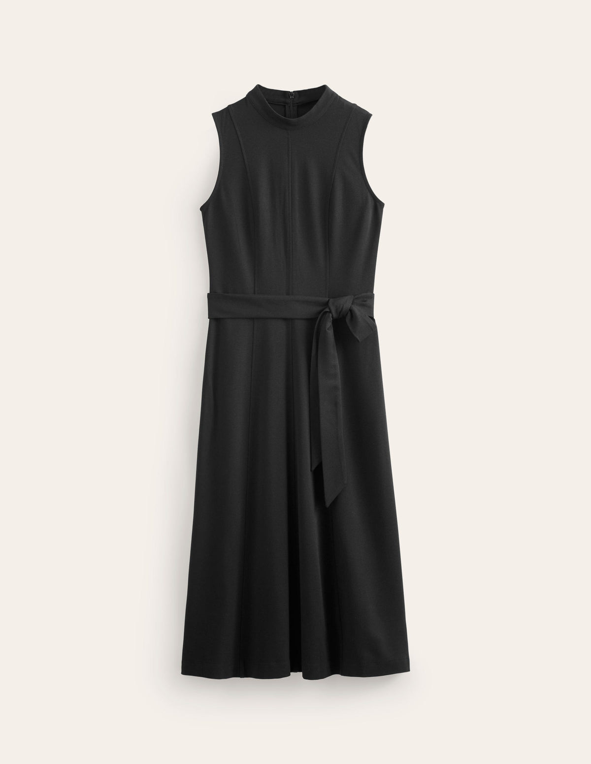 Nicola High Neck Ponte Dress-Black-5
