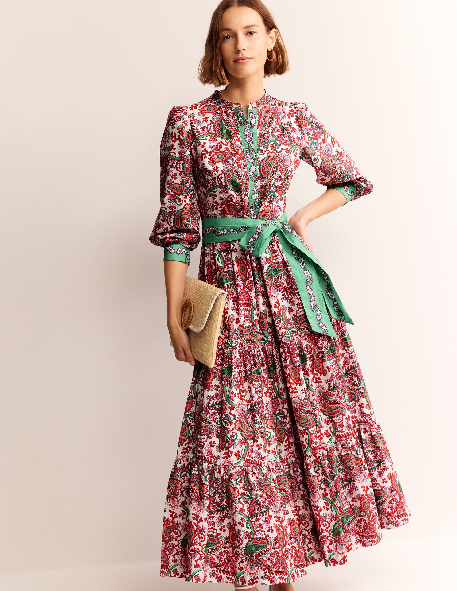 Alba Tiered Cotton Maxi Dress-Multi, Fantastical-2