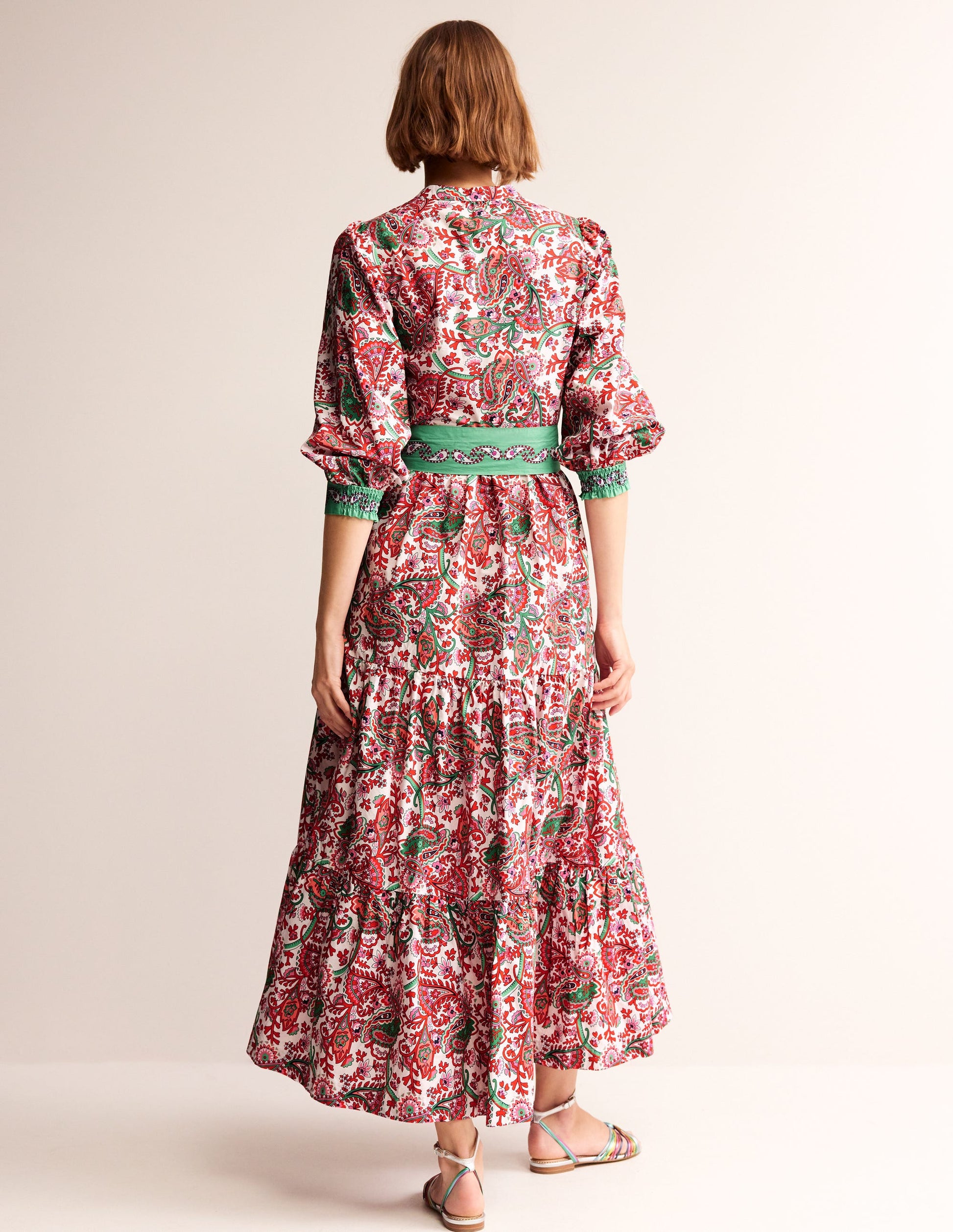 Alba Tiered Cotton Maxi Dress-Multi, Fantastical-4