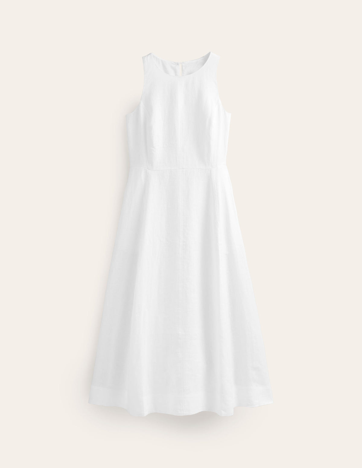 Carla Linen Midi Dress-White - Image 5