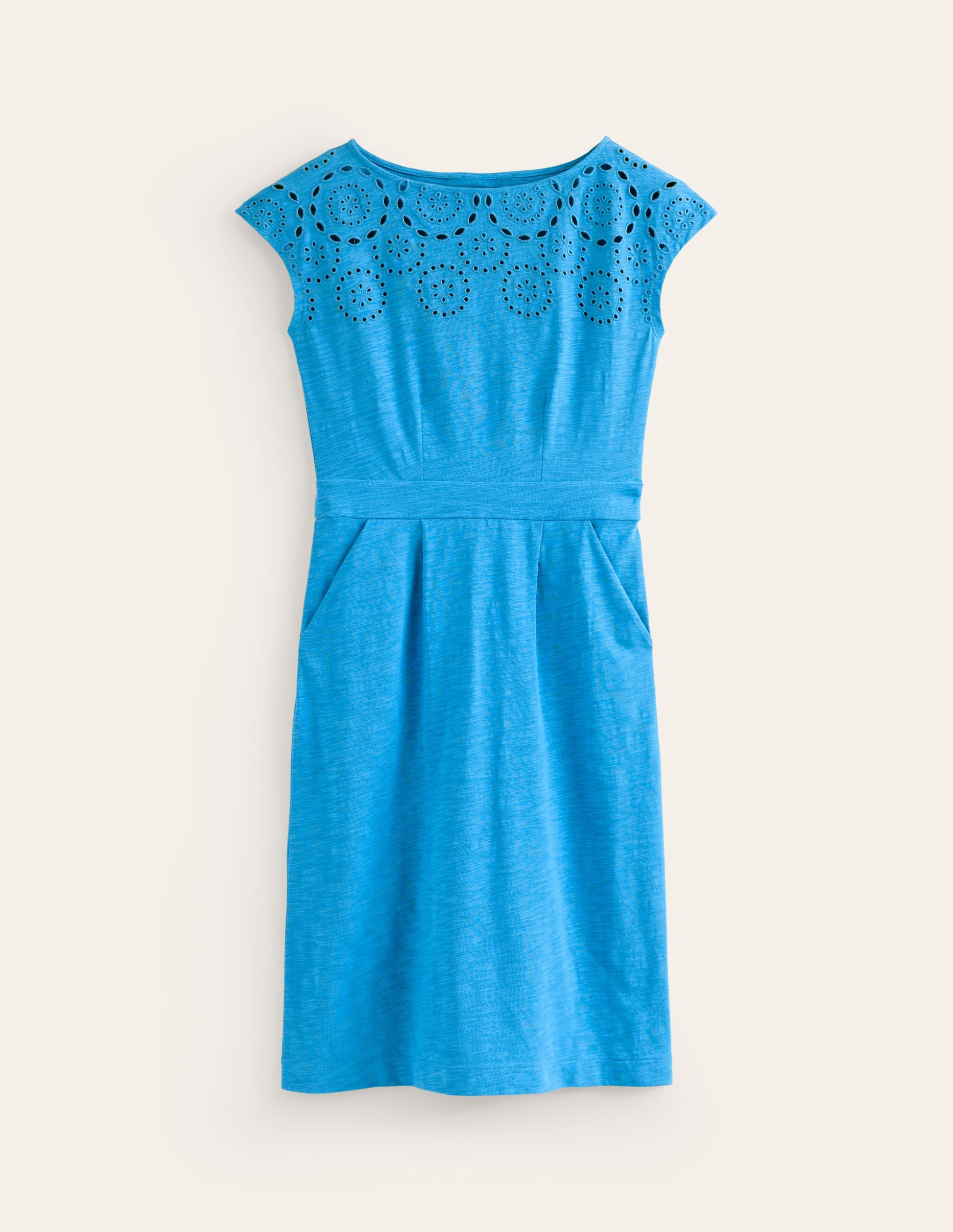 Florrie Broderie Dress-Brilliant blue-5