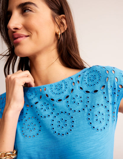 Florrie Broderie Dress-Brilliant blue-2